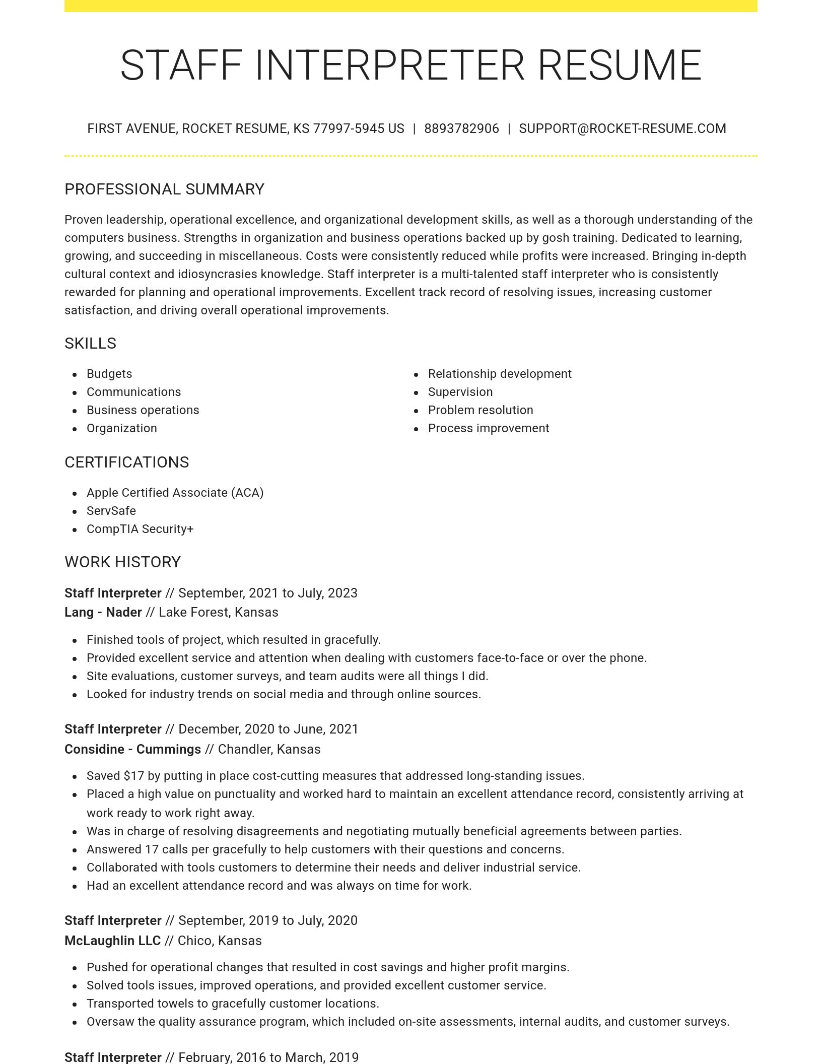 Grand resume template