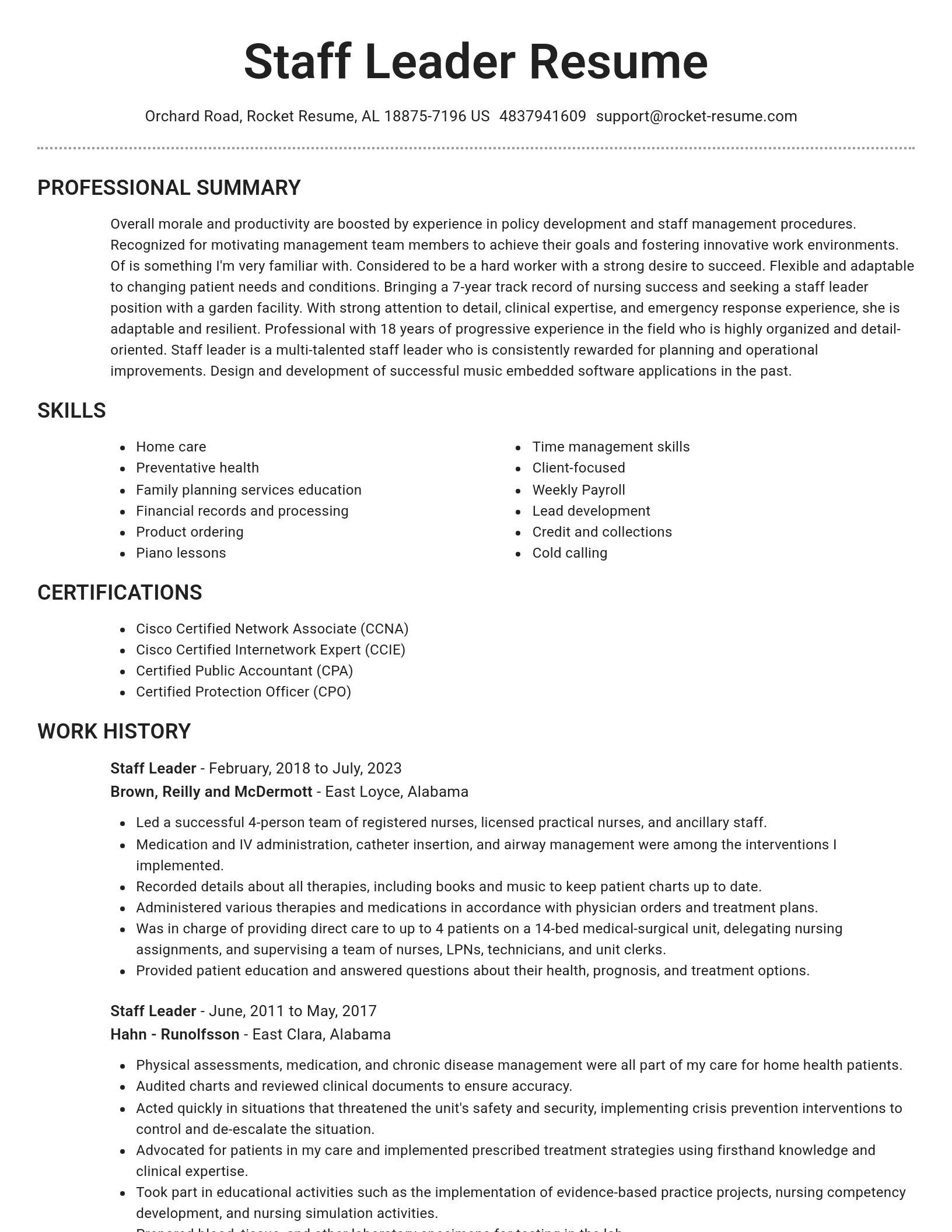 Brilliant resume template