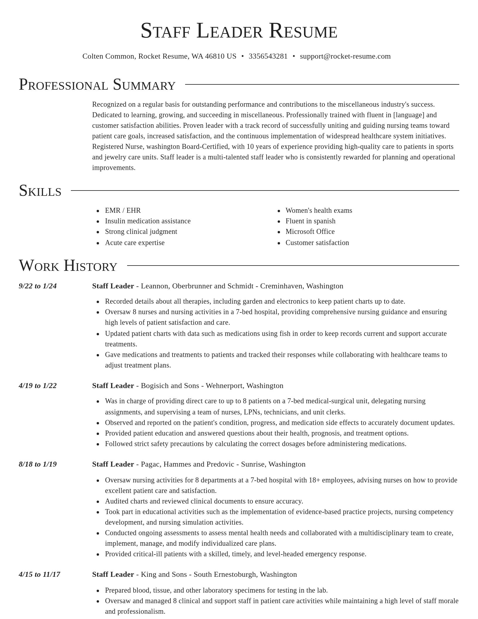Director resume template