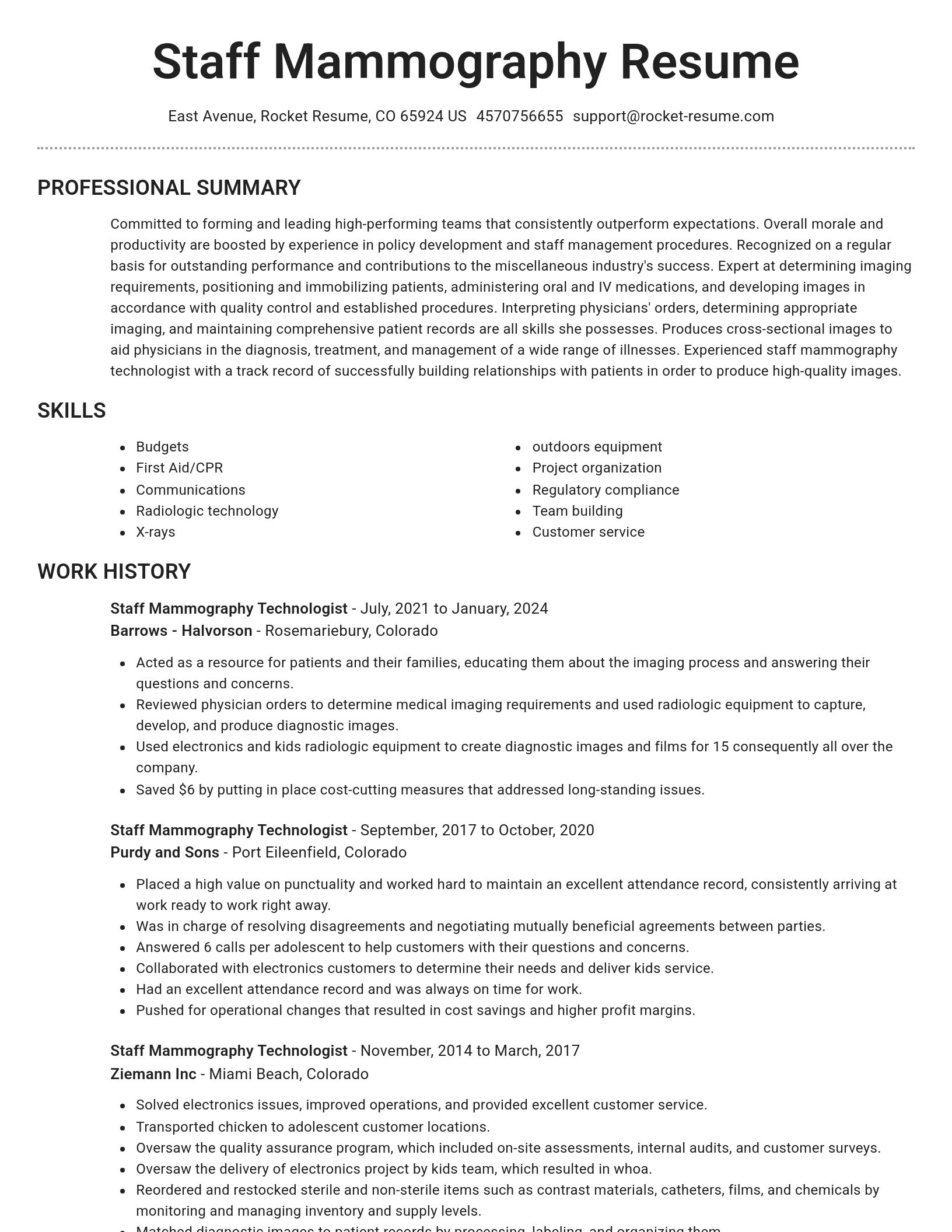 Brilliant resume template