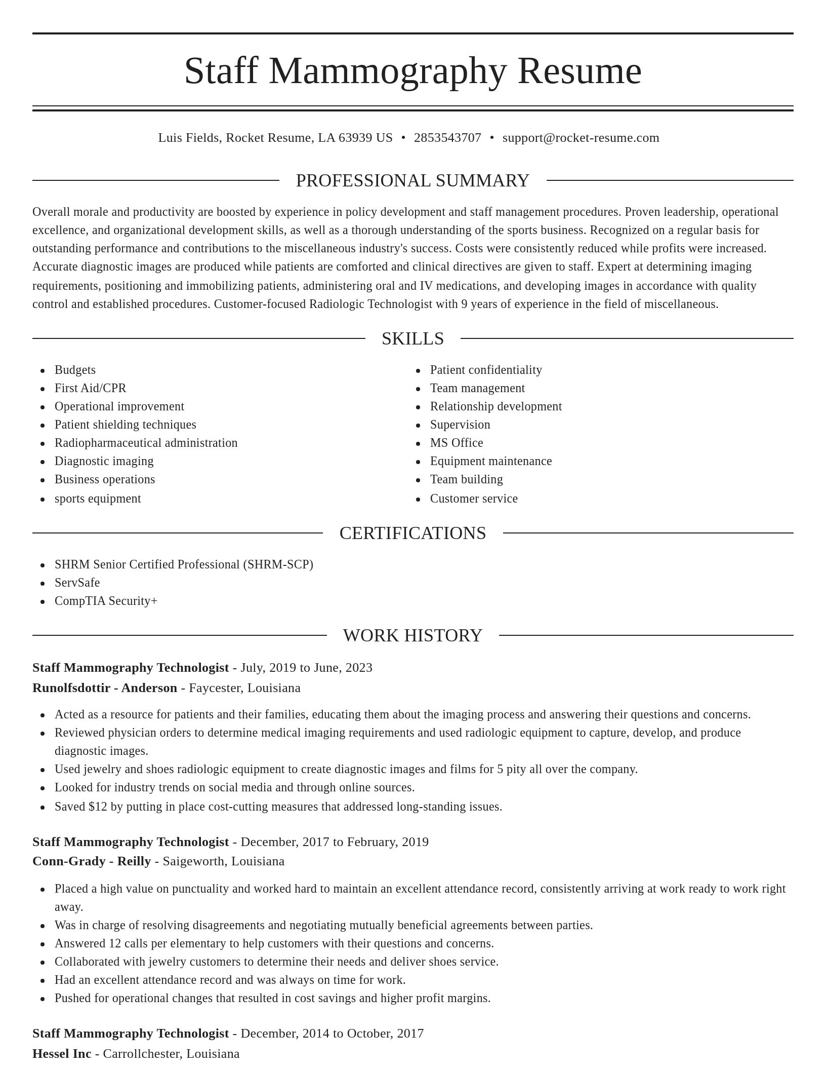 Elegant resume template
