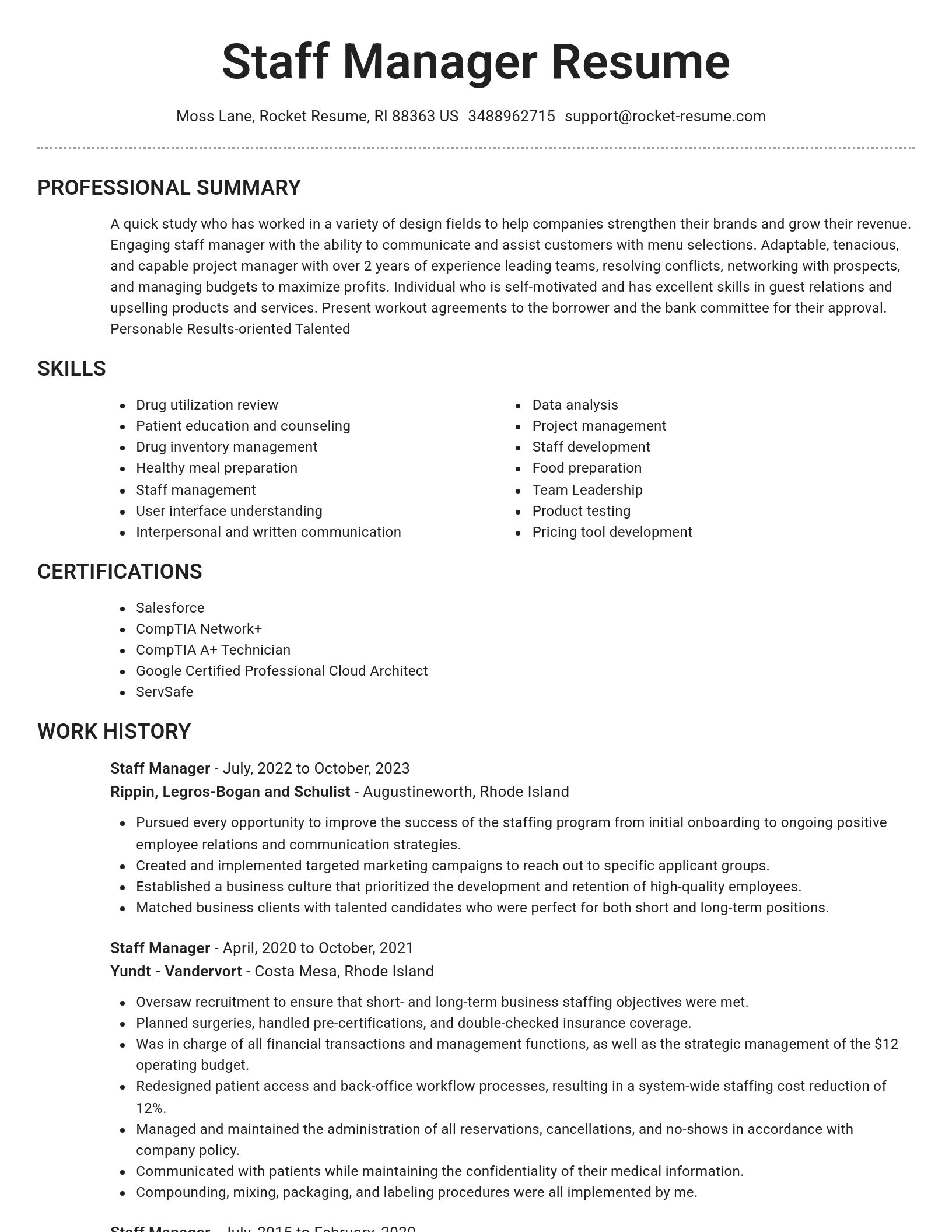 Brilliant resume template