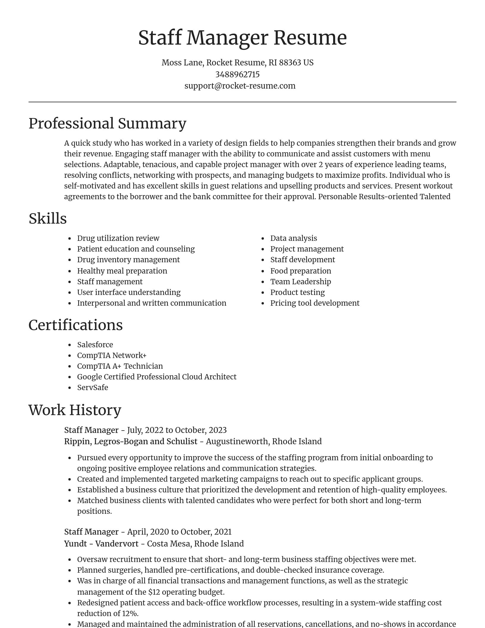 Focal Point resume template