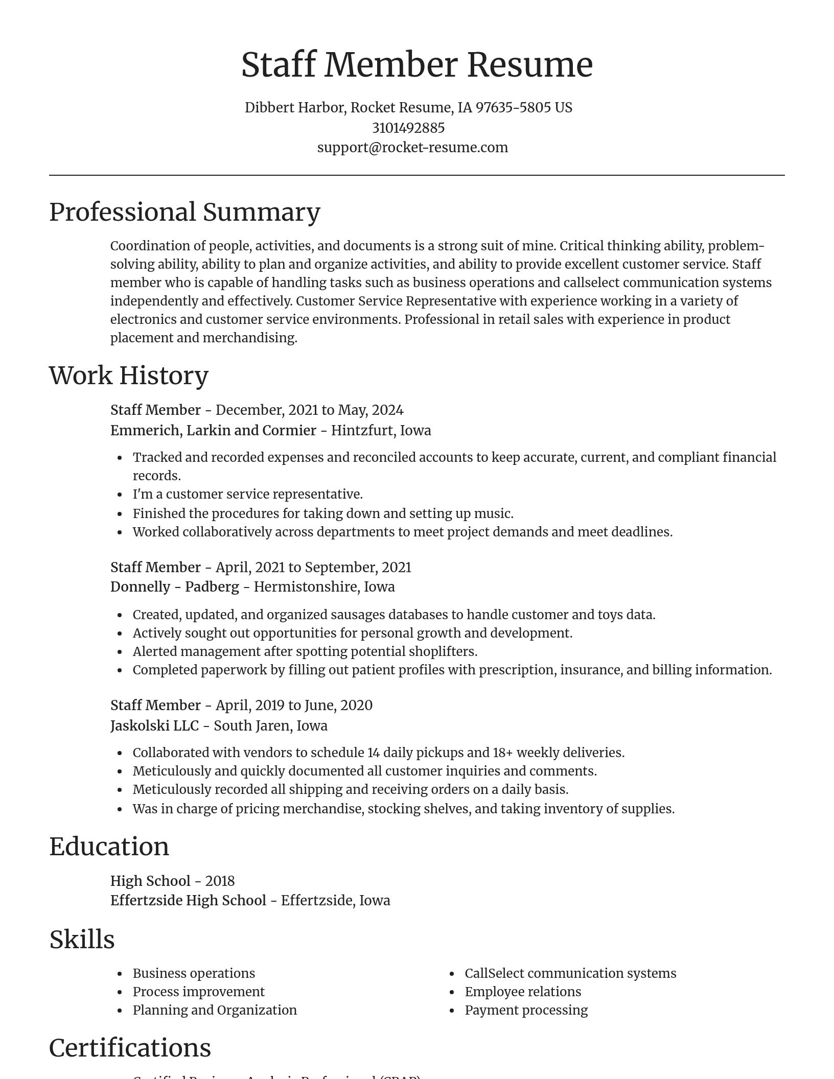 Focal Point resume template