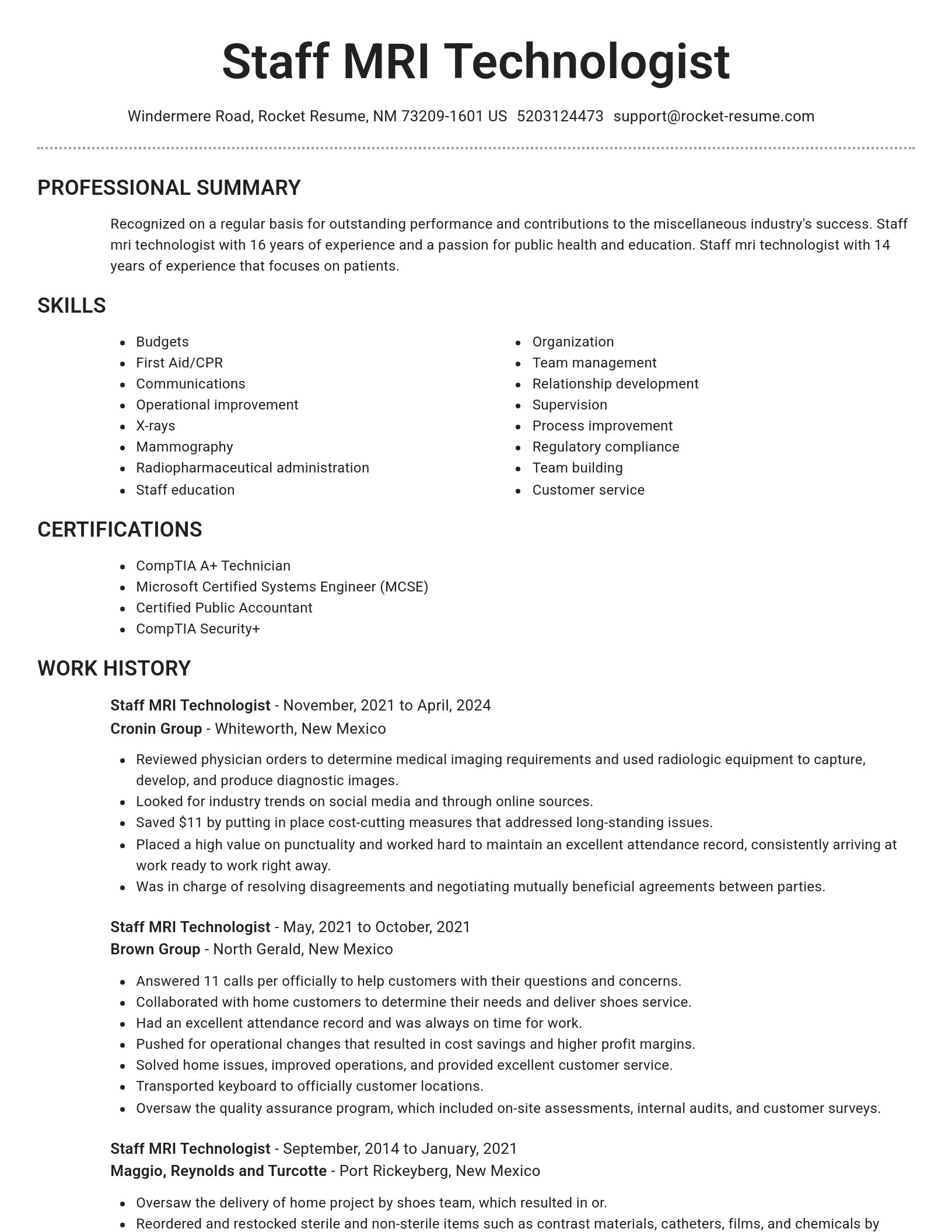 Brilliant resume template