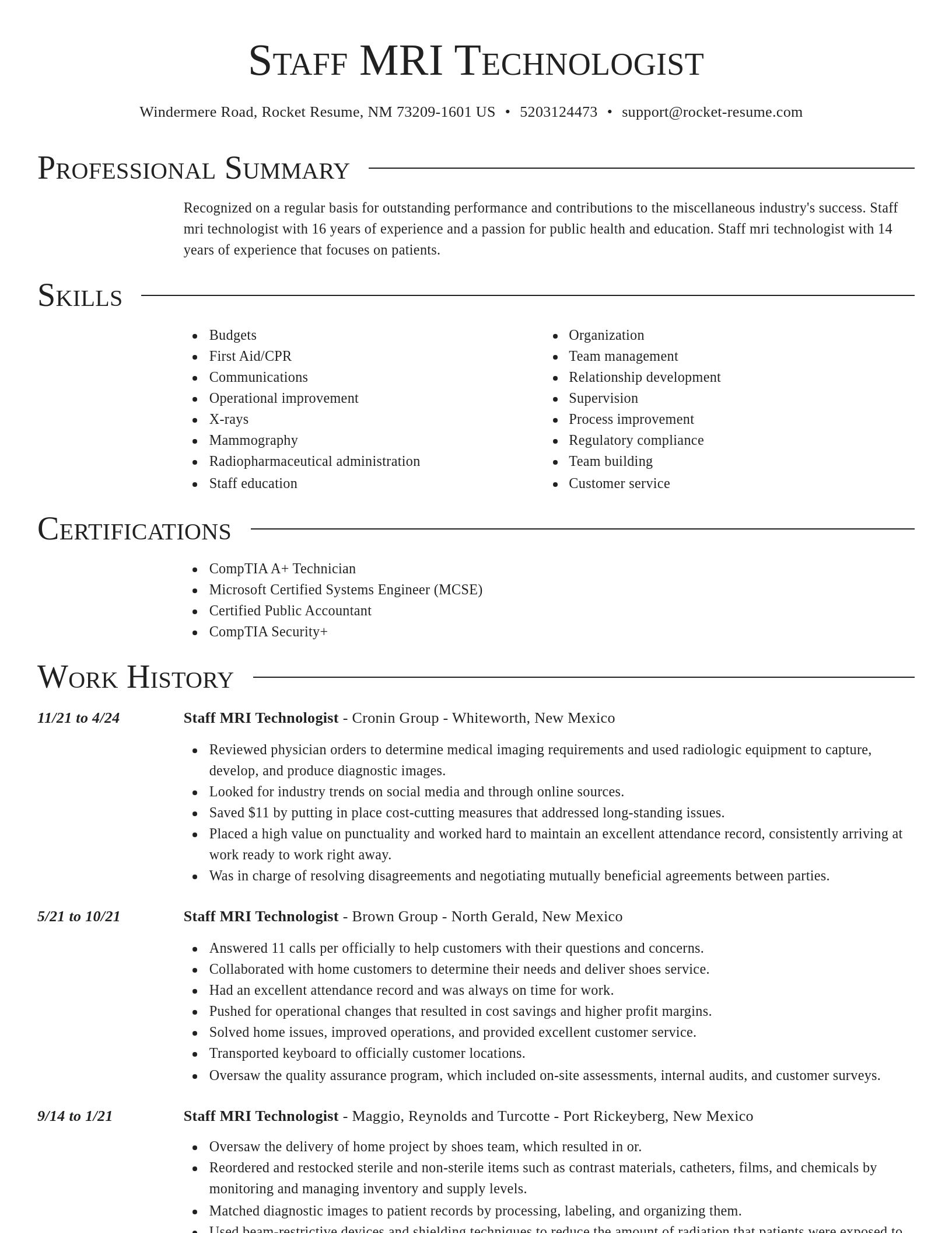 Director resume template