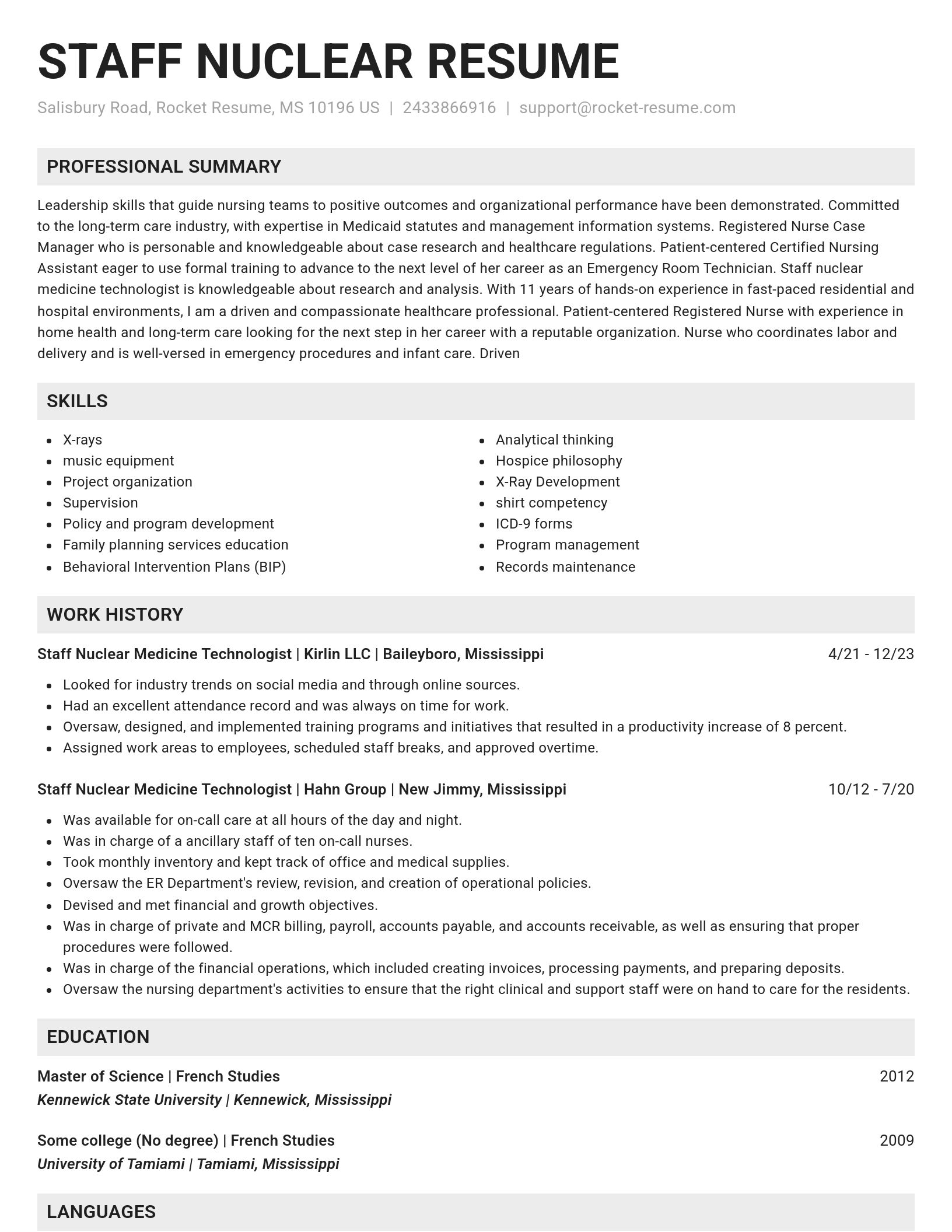 Genius resume template