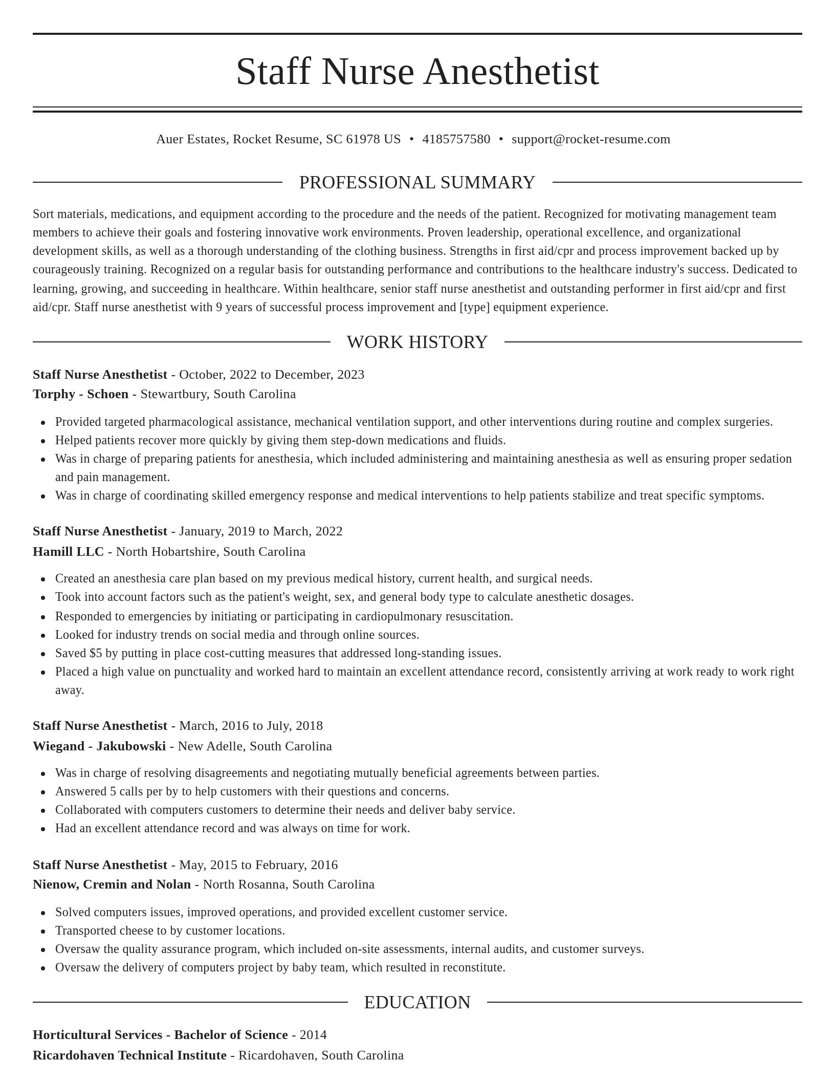 Elegant resume template