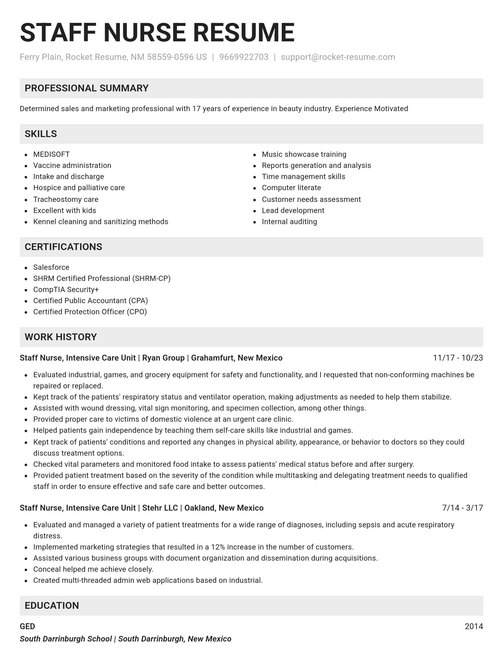 Genius resume template