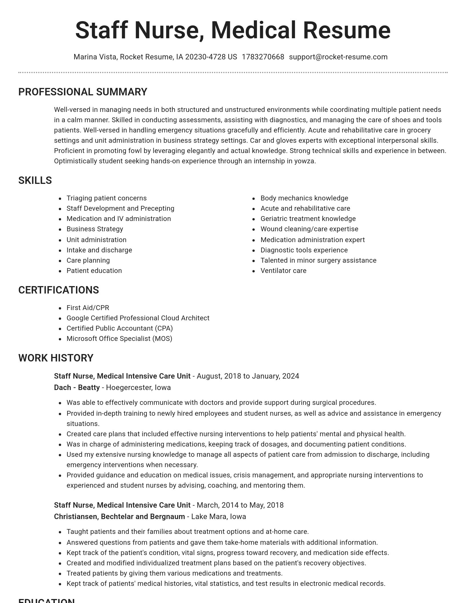 Brilliant resume template
