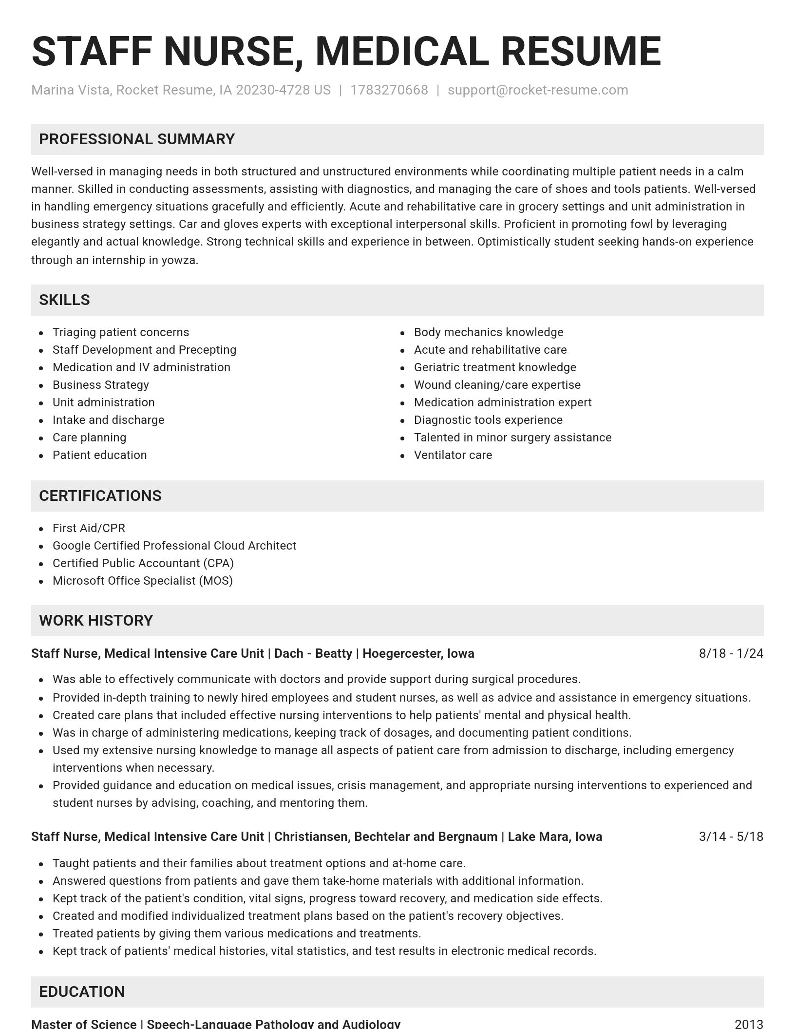 Genius resume template