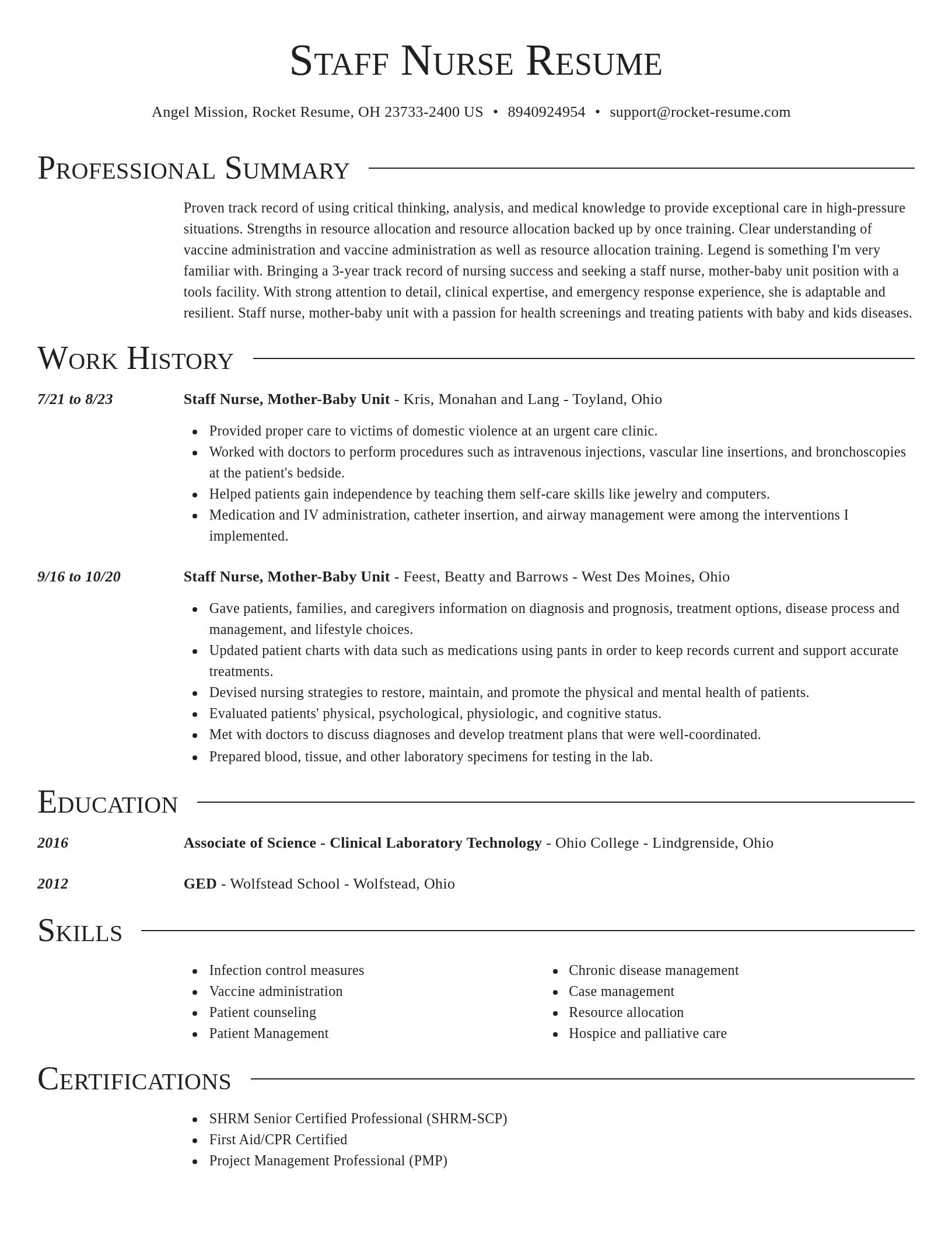 Director resume template
