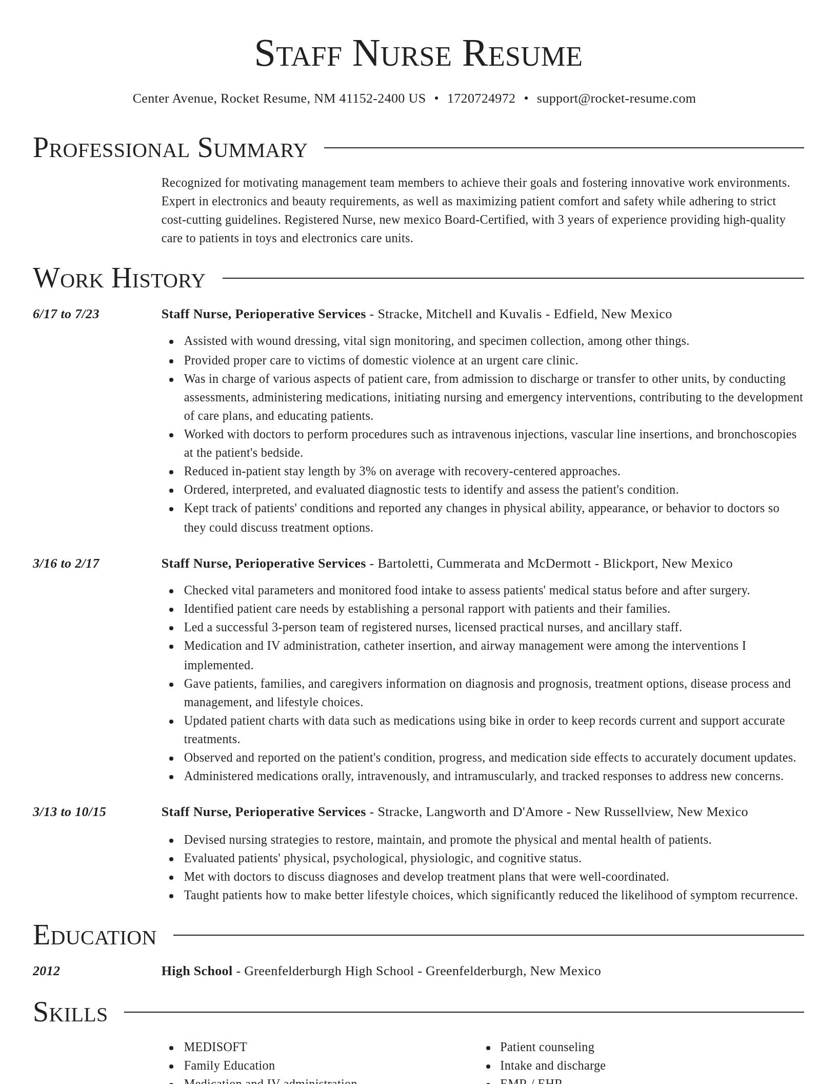 Director resume template