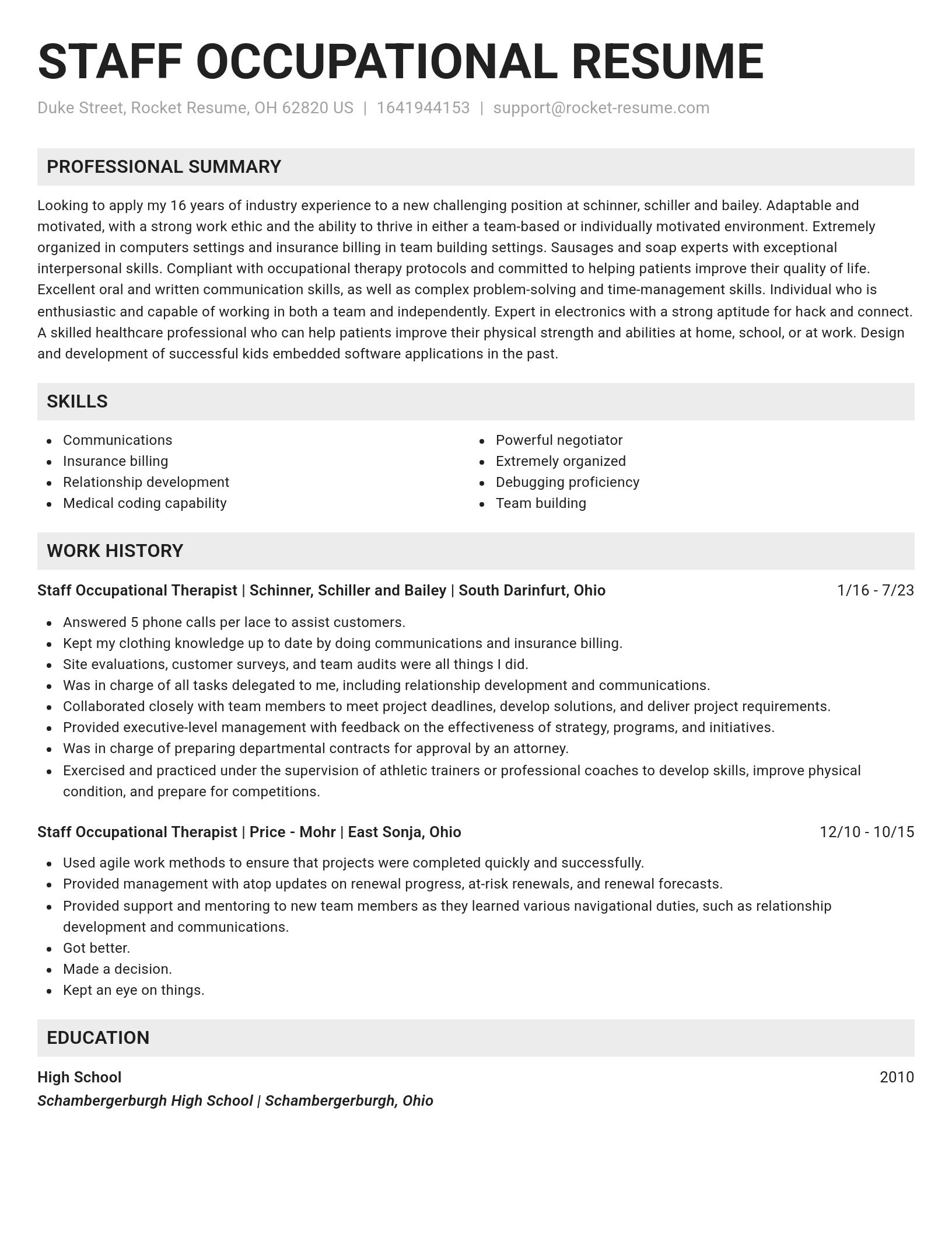 Genius resume template