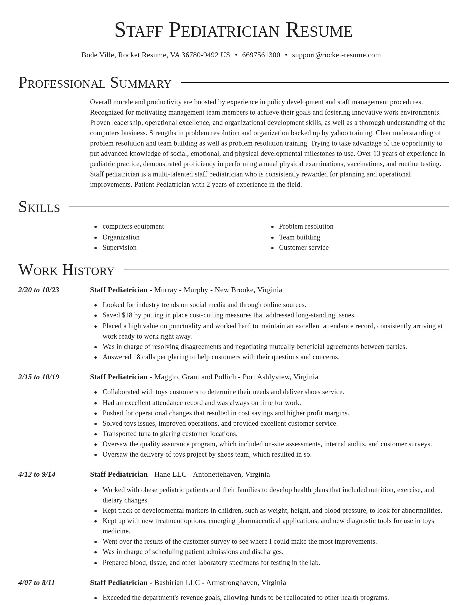 Director resume template