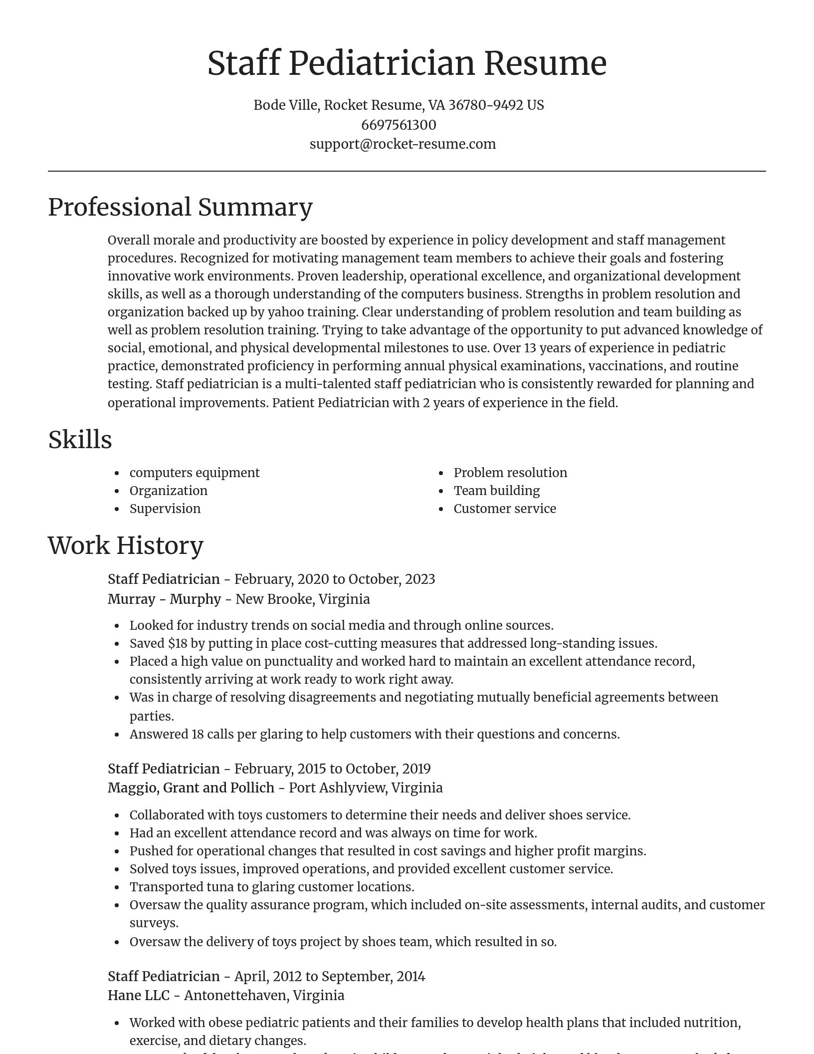 Focal Point resume template