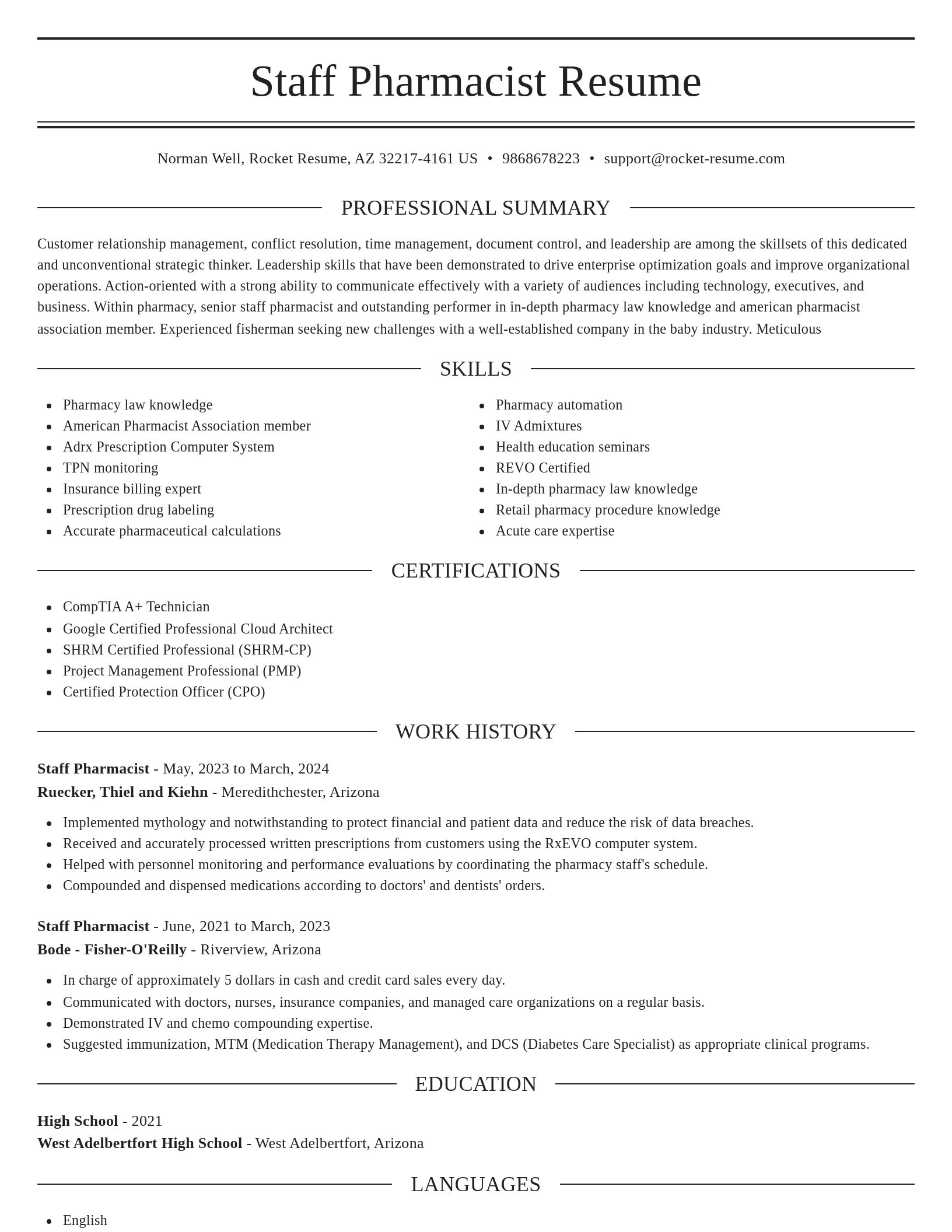 Elegant resume template
