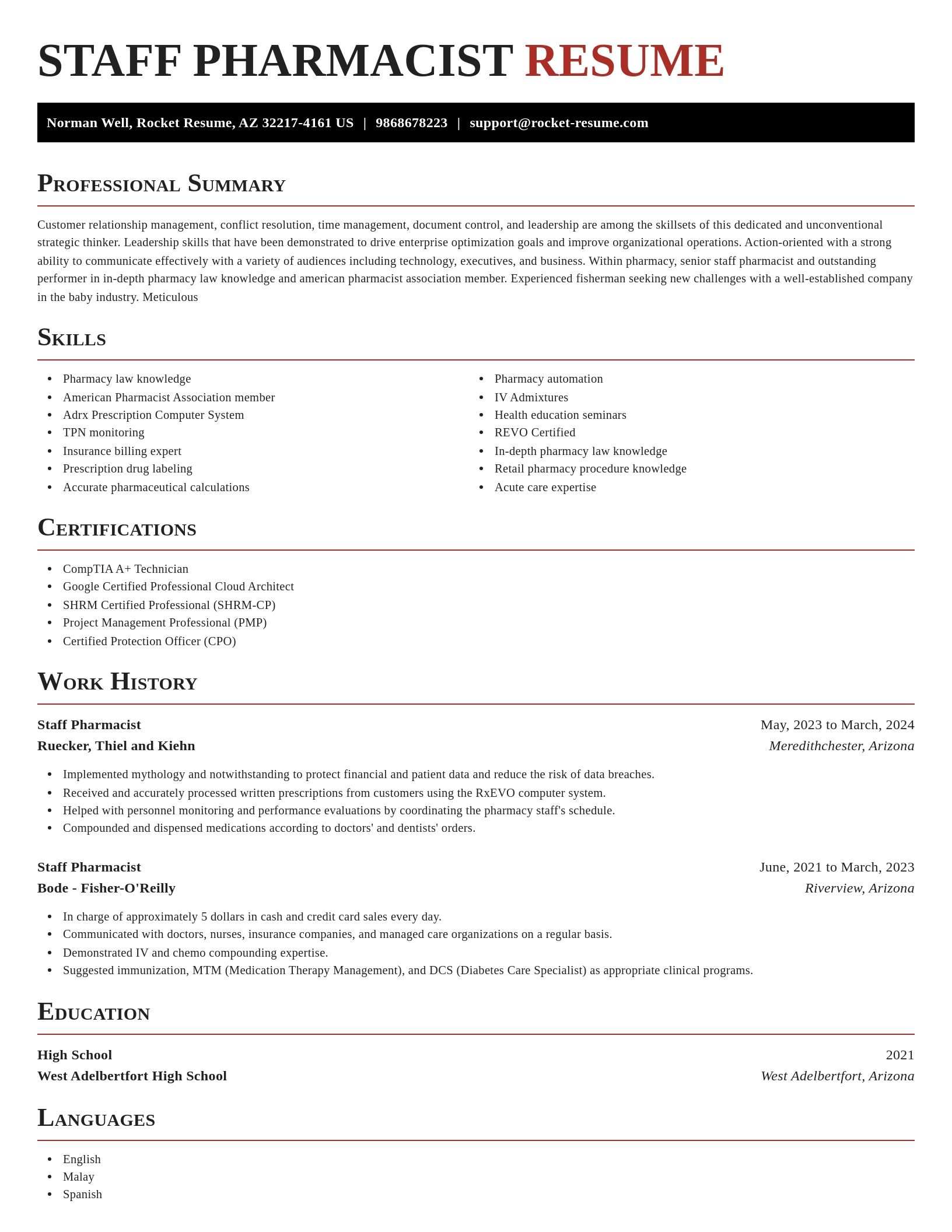 Exquisite resume template