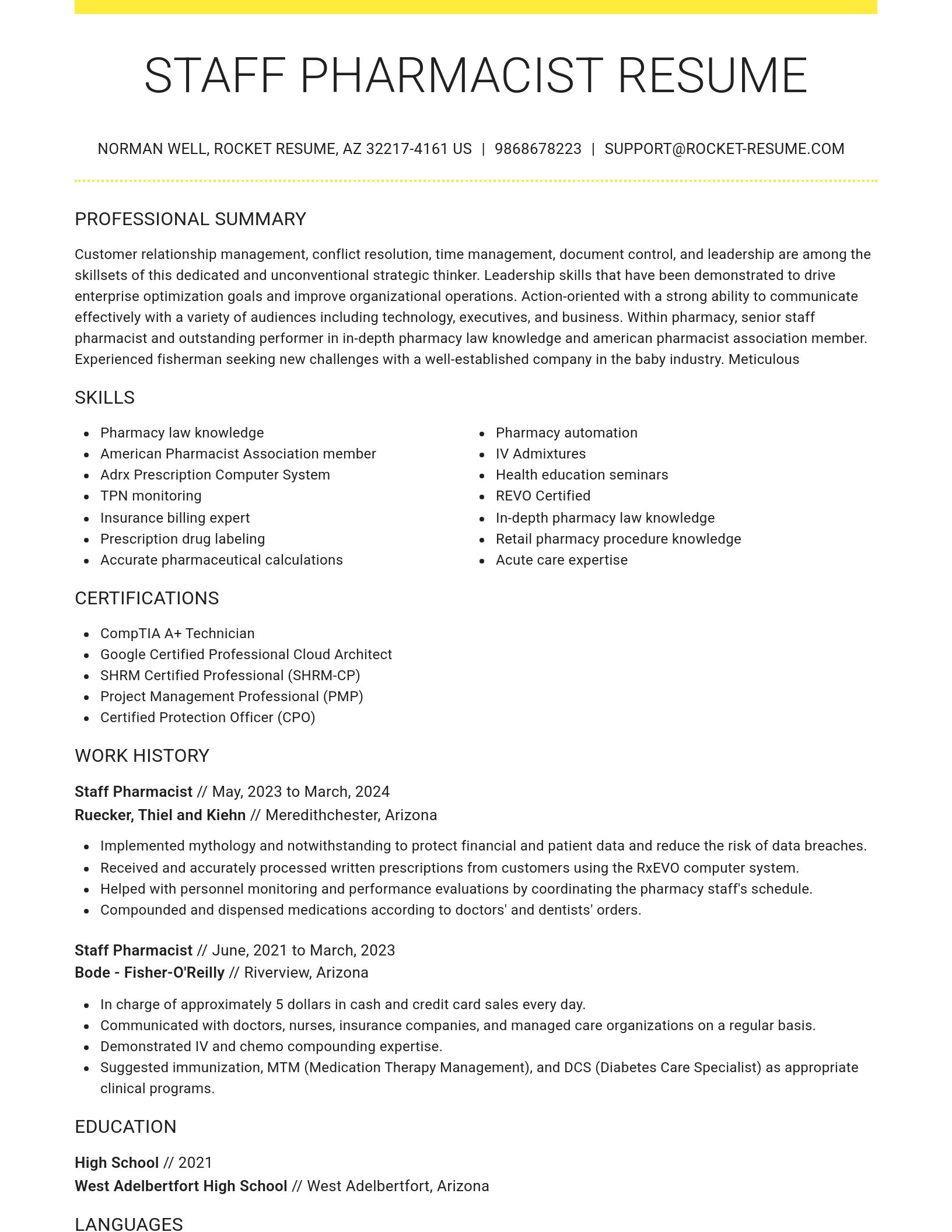 Grand resume template
