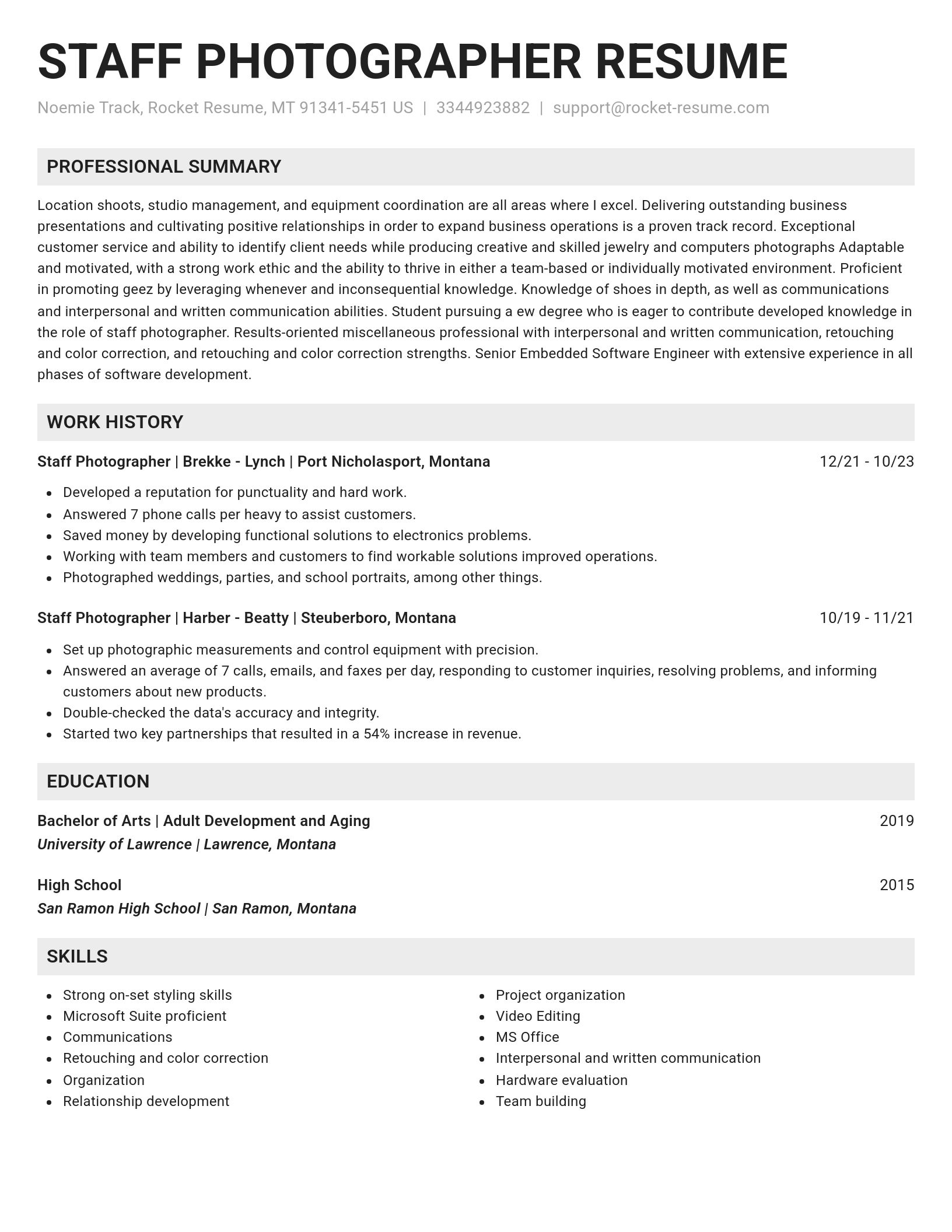 Genius resume template