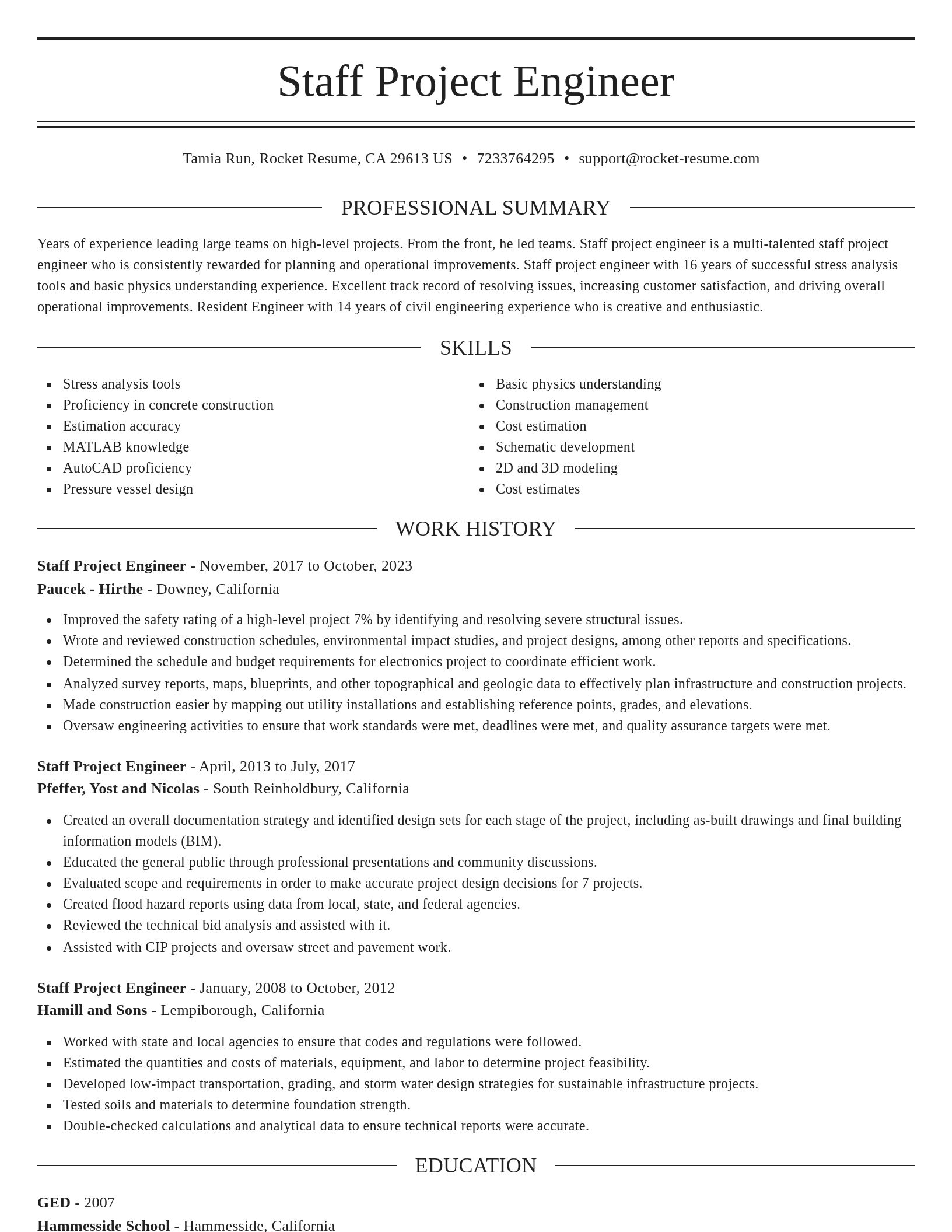 Elegant resume template