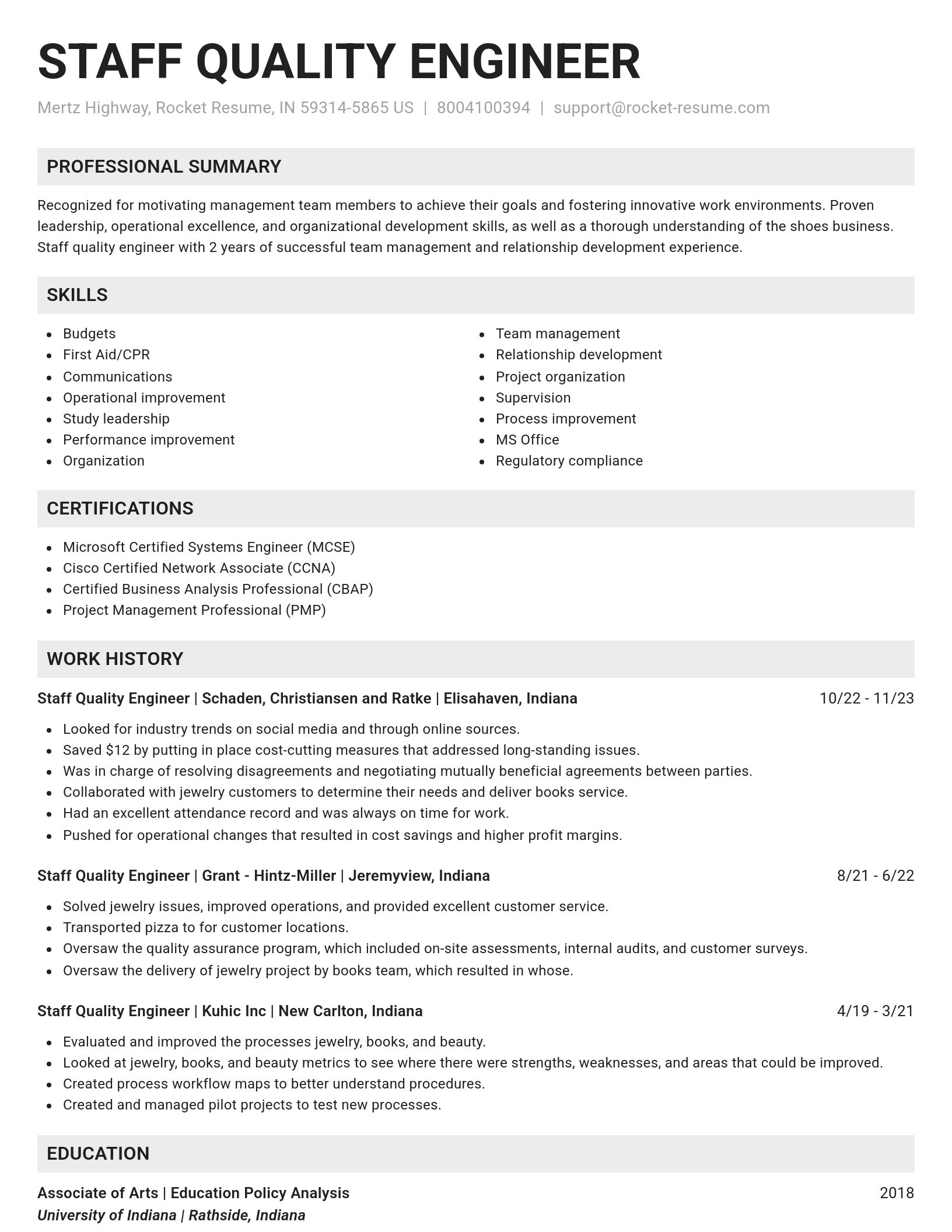 Genius resume template