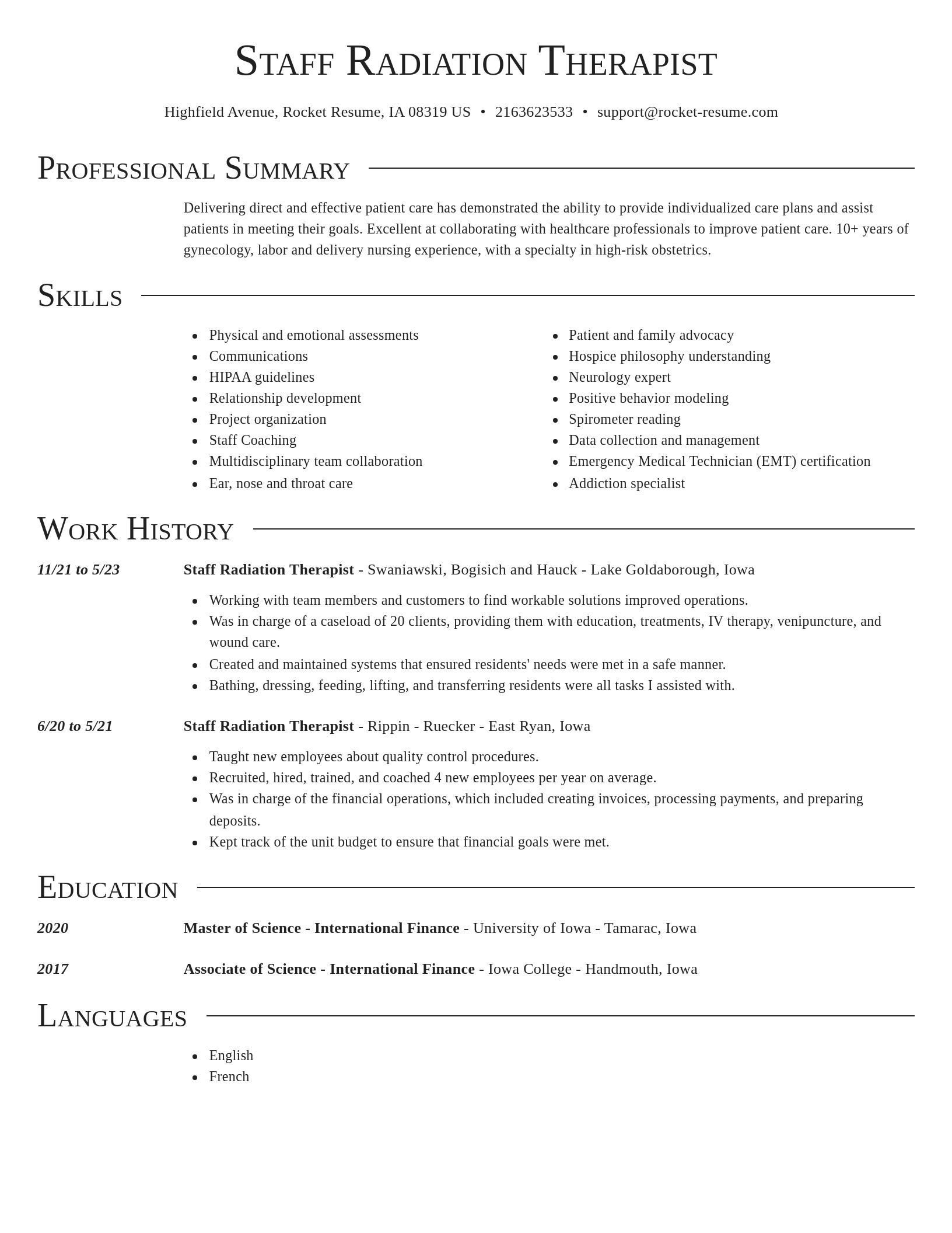 Director resume template