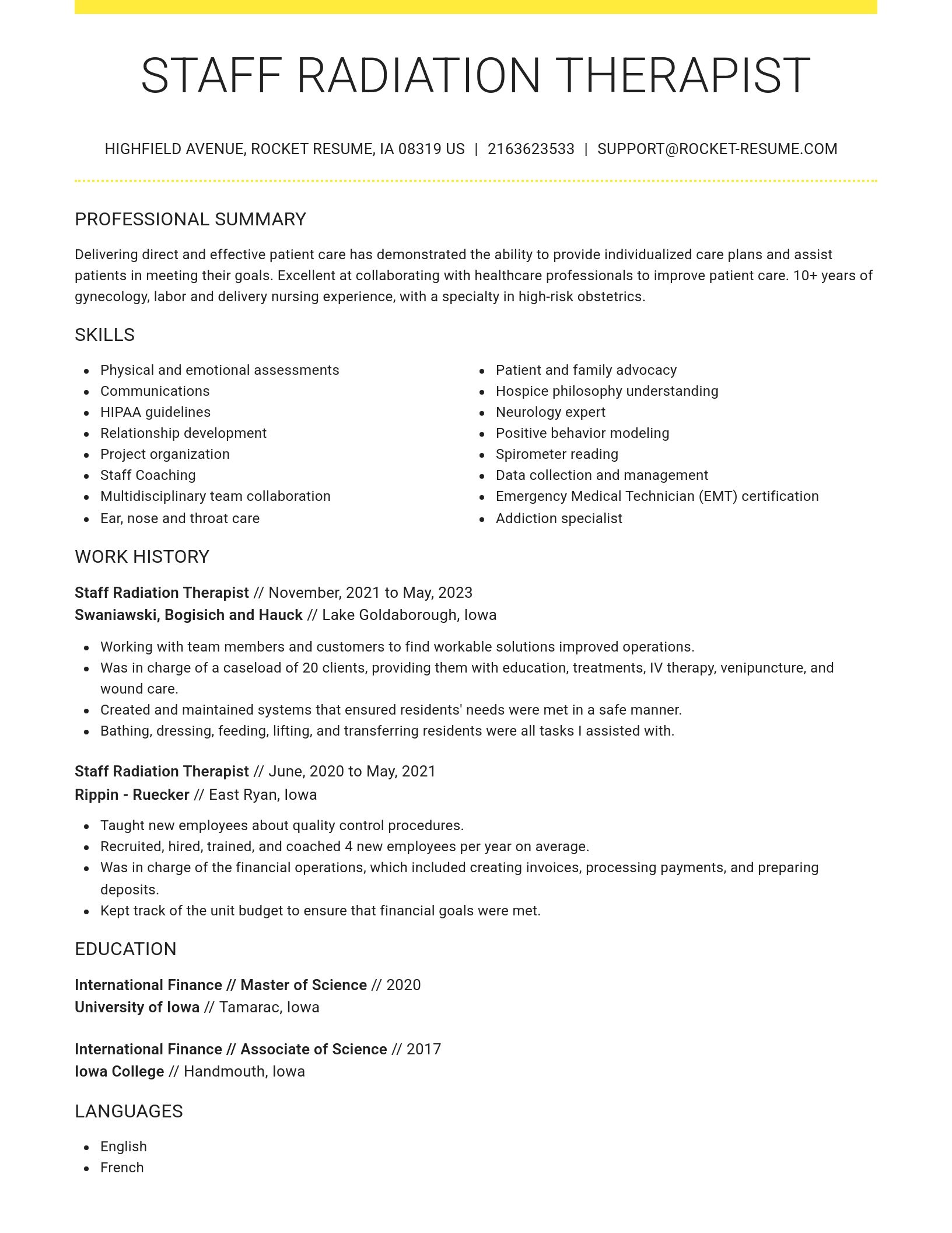 Grand resume template