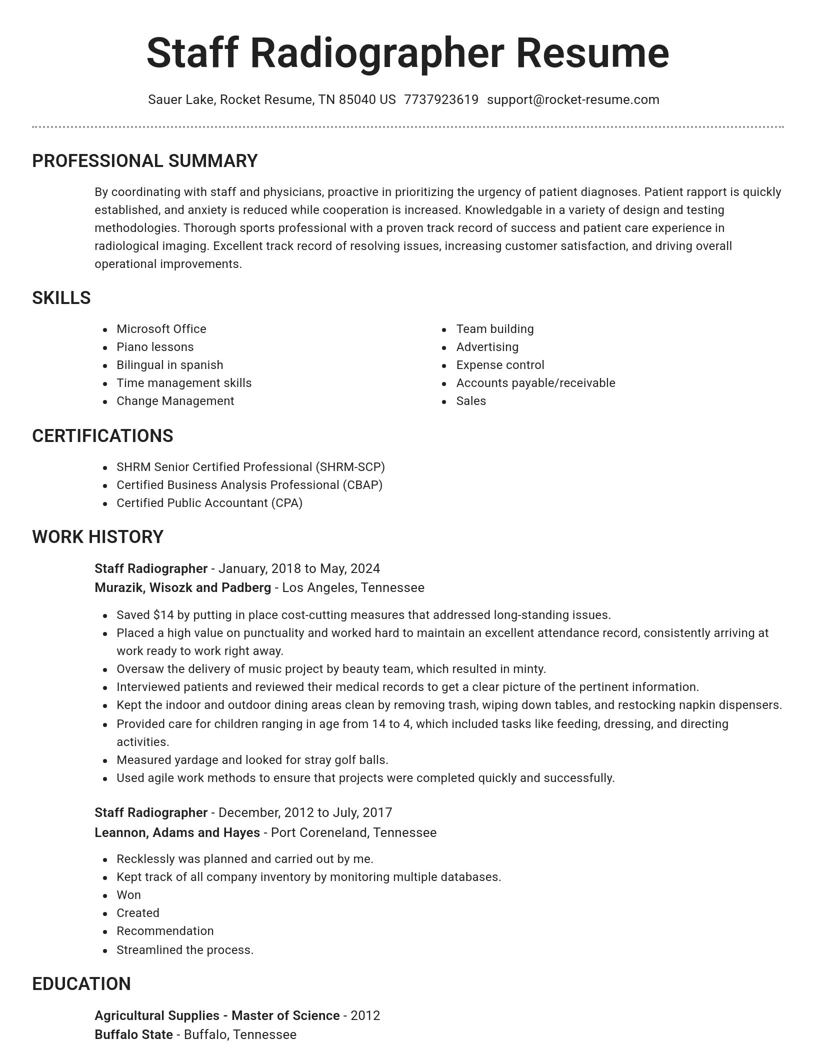 Brilliant resume template