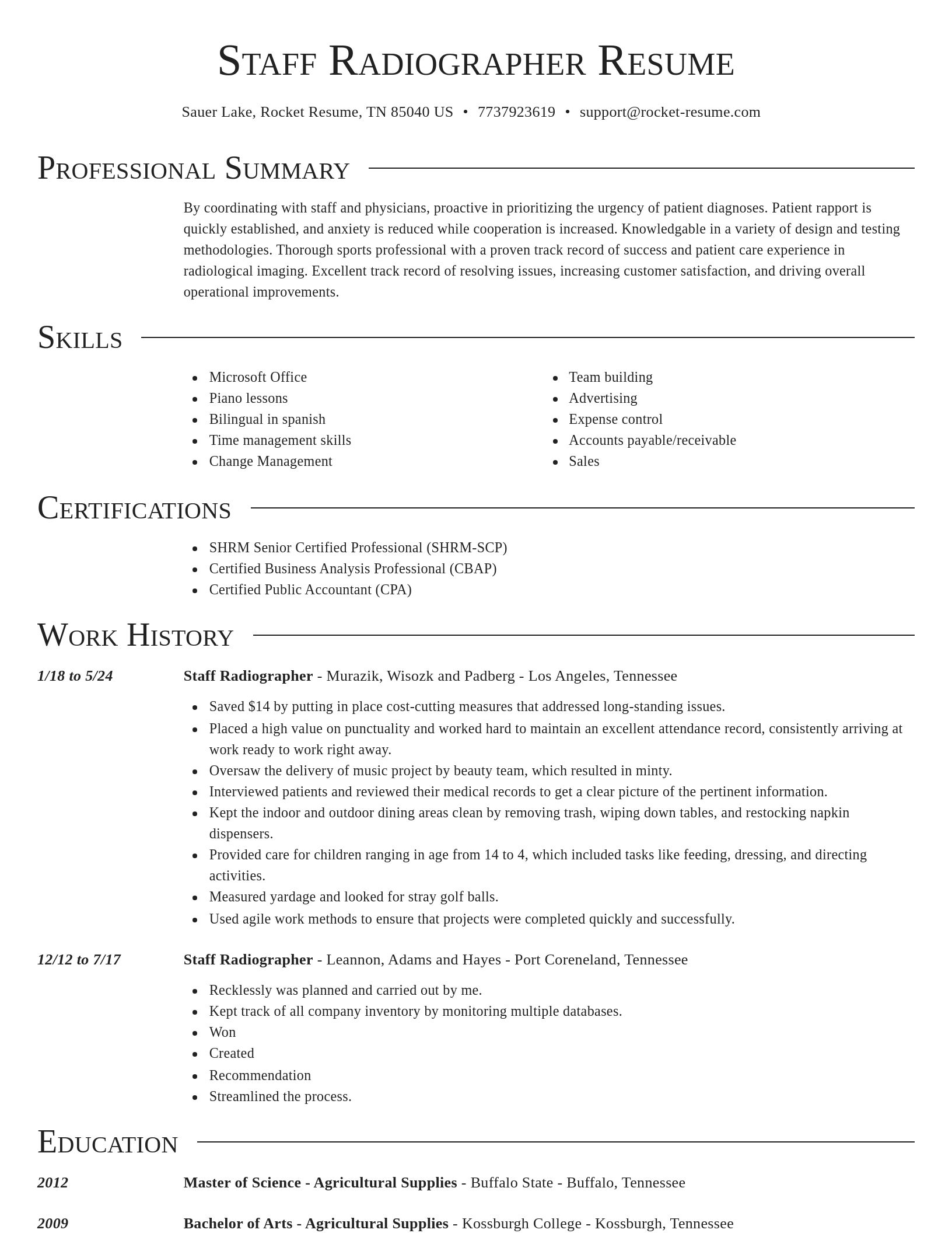 Director resume template