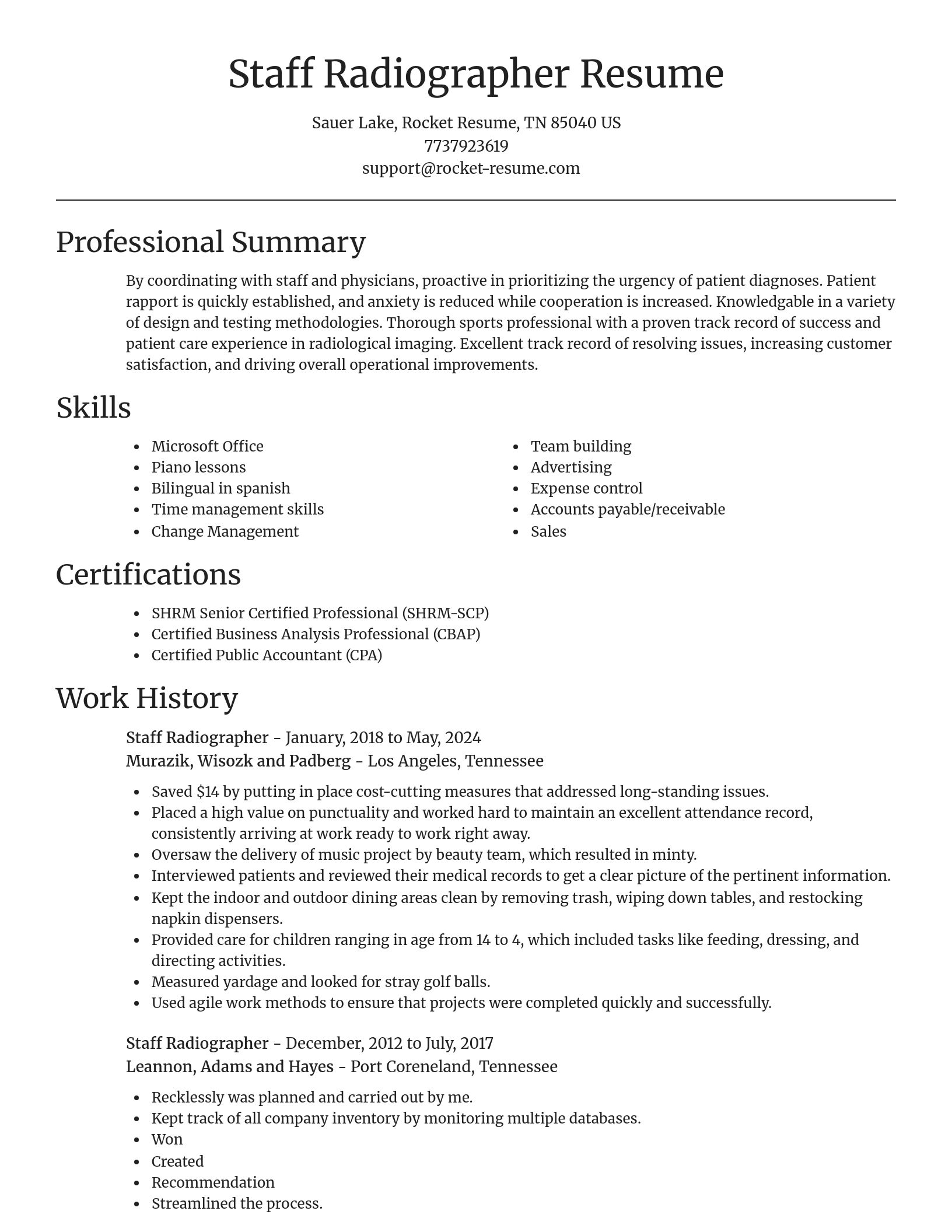 Focal Point resume template