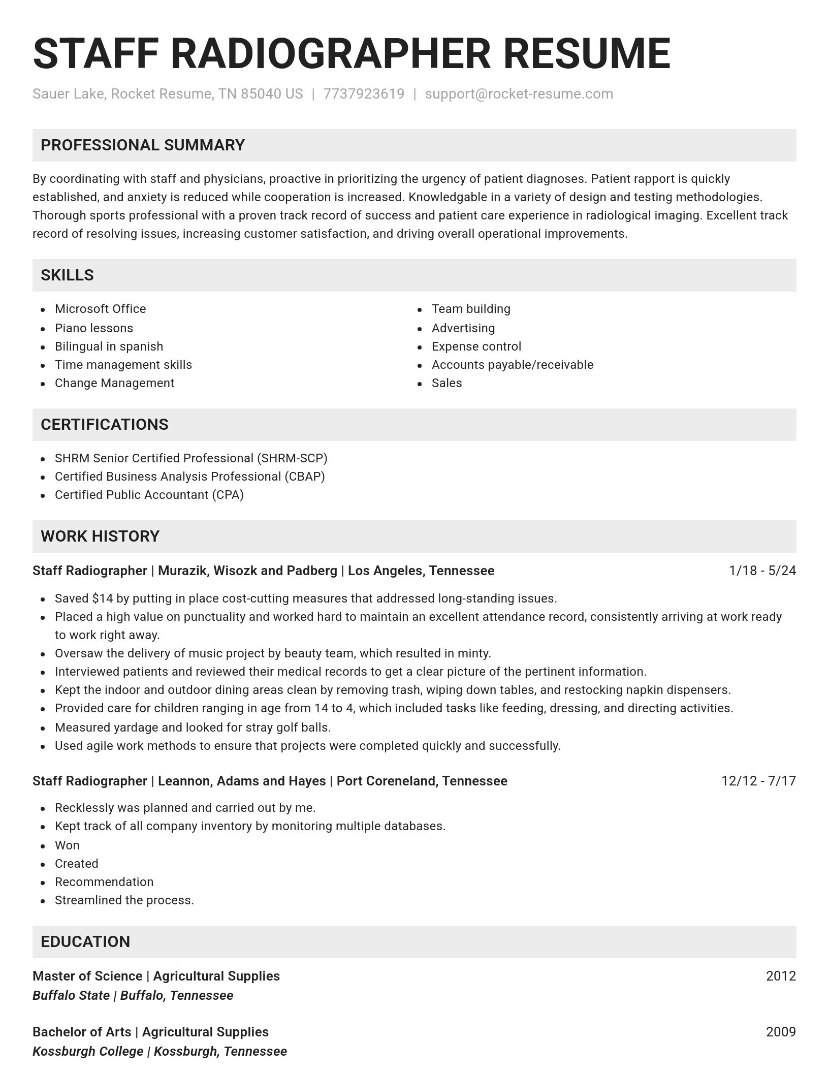 Genius resume template