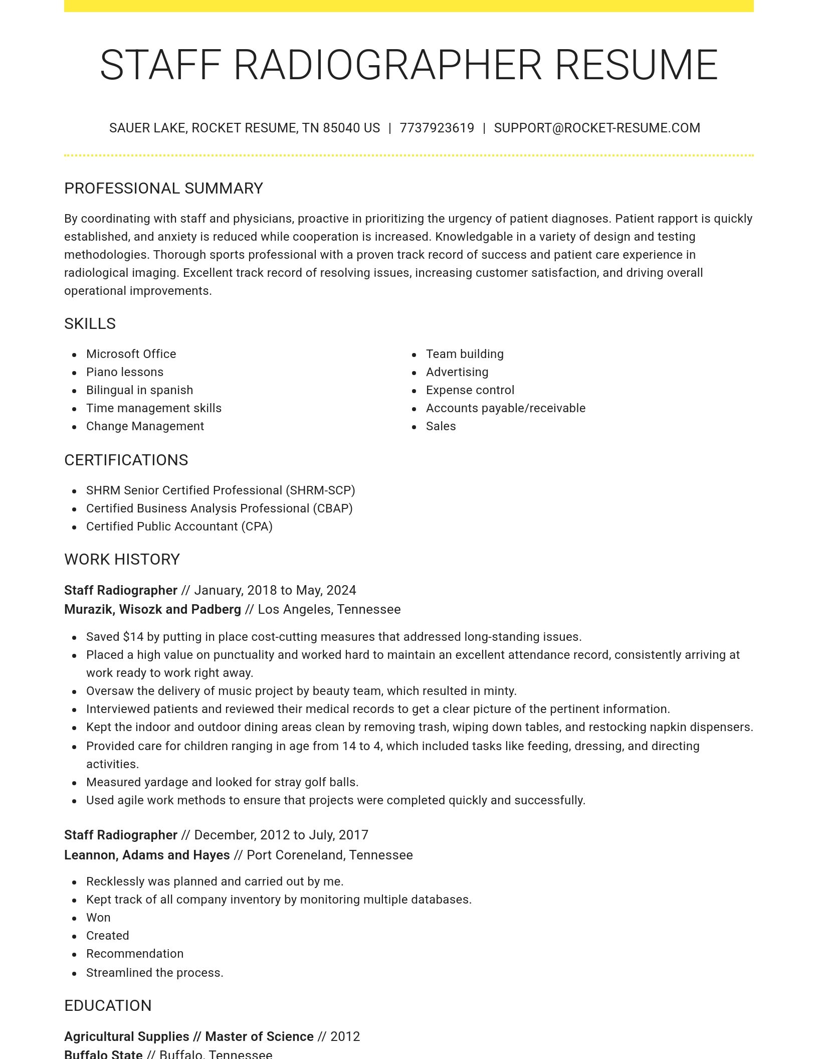 Grand resume template