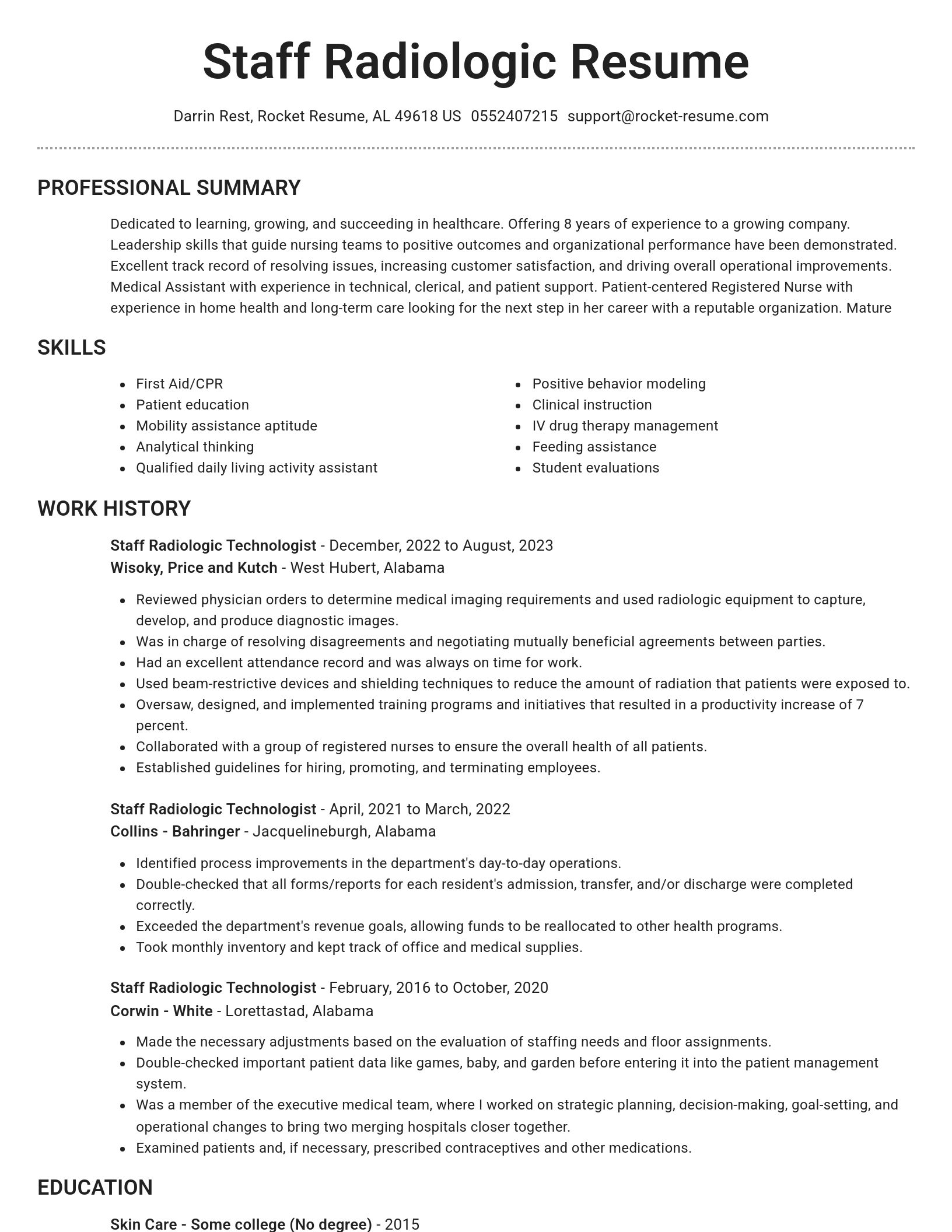 Brilliant resume template