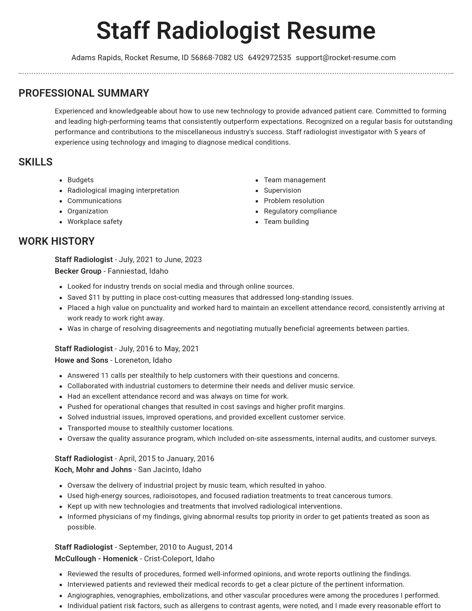 Brilliant resume template
