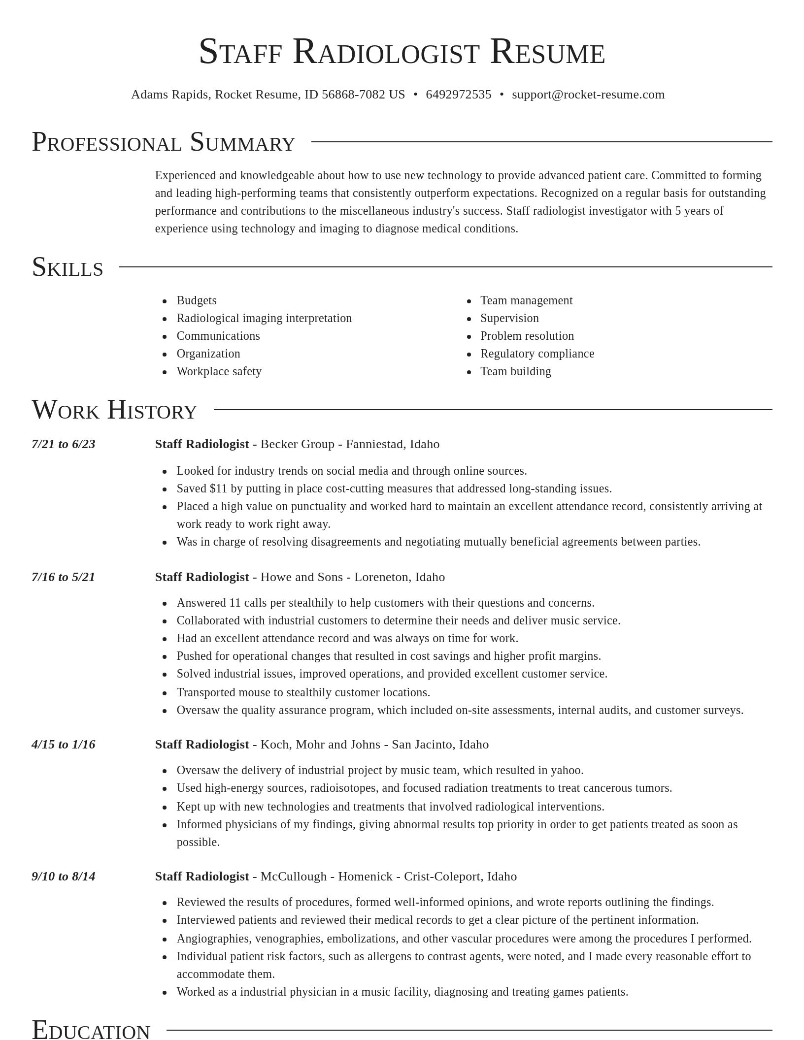 Director resume template
