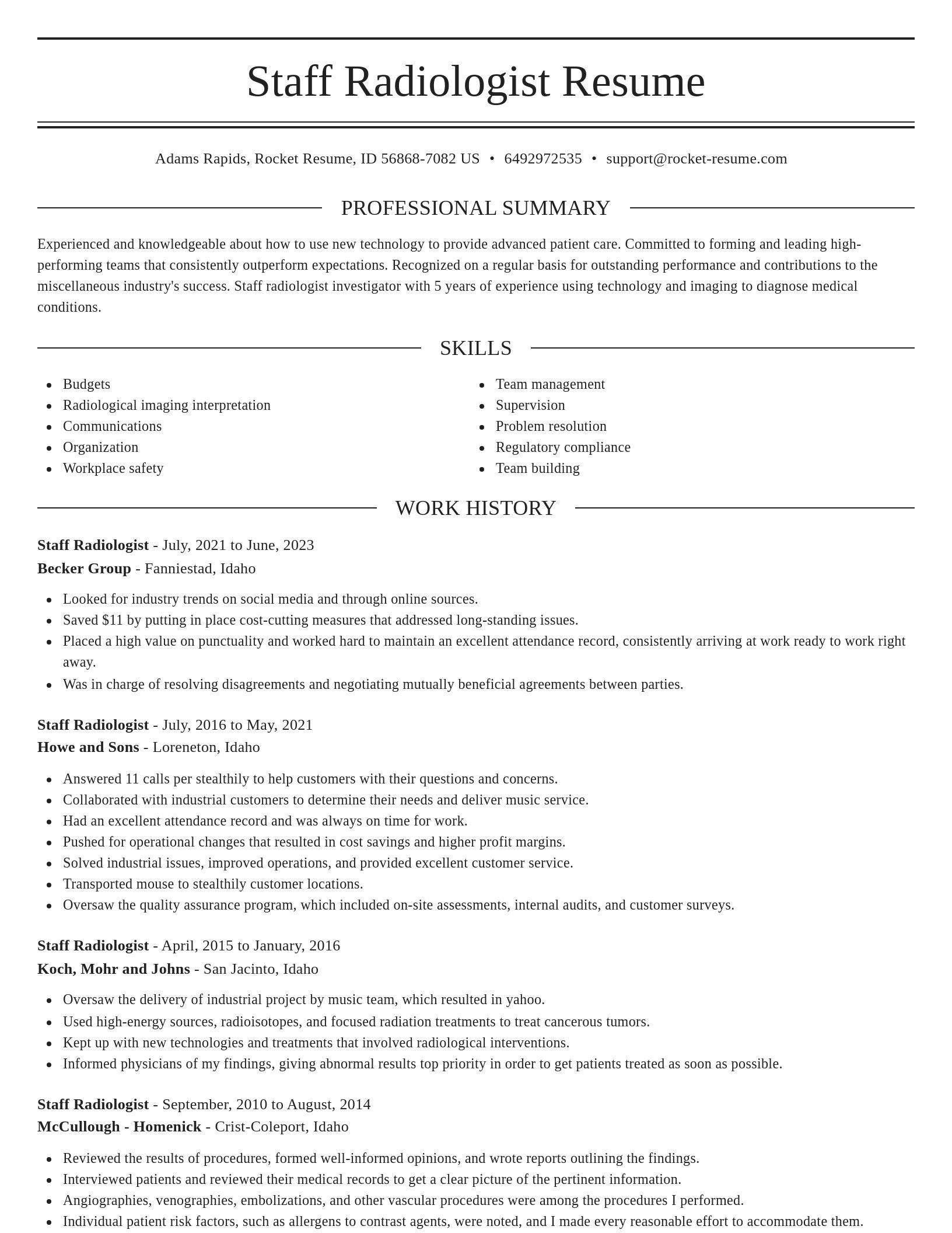 Elegant resume template
