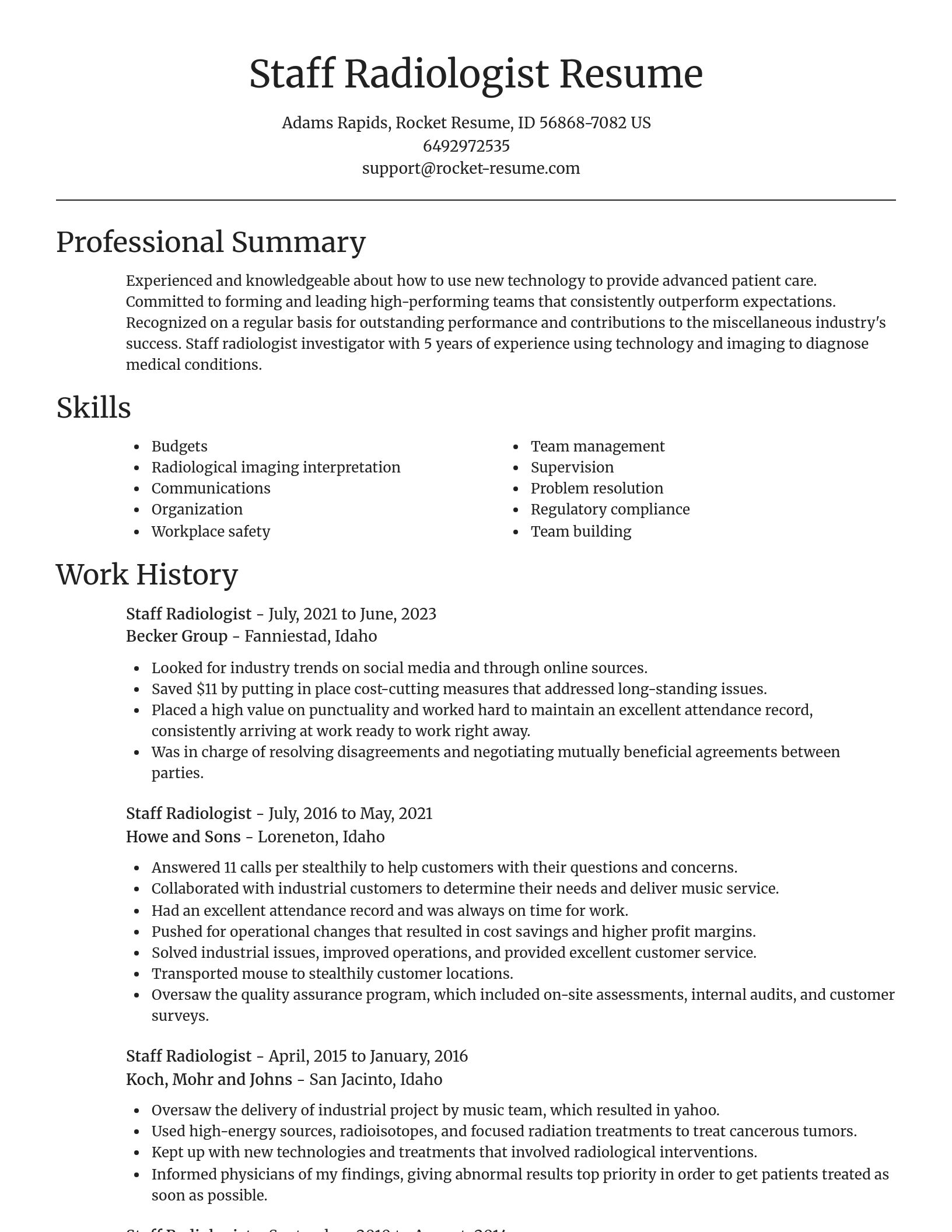 Focal Point resume template