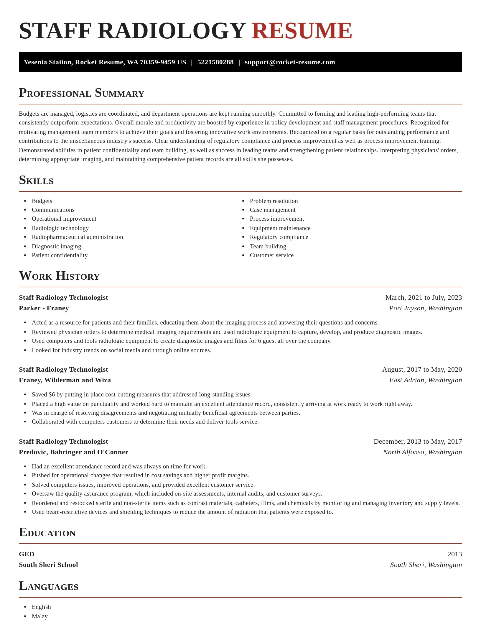 Exquisite resume template