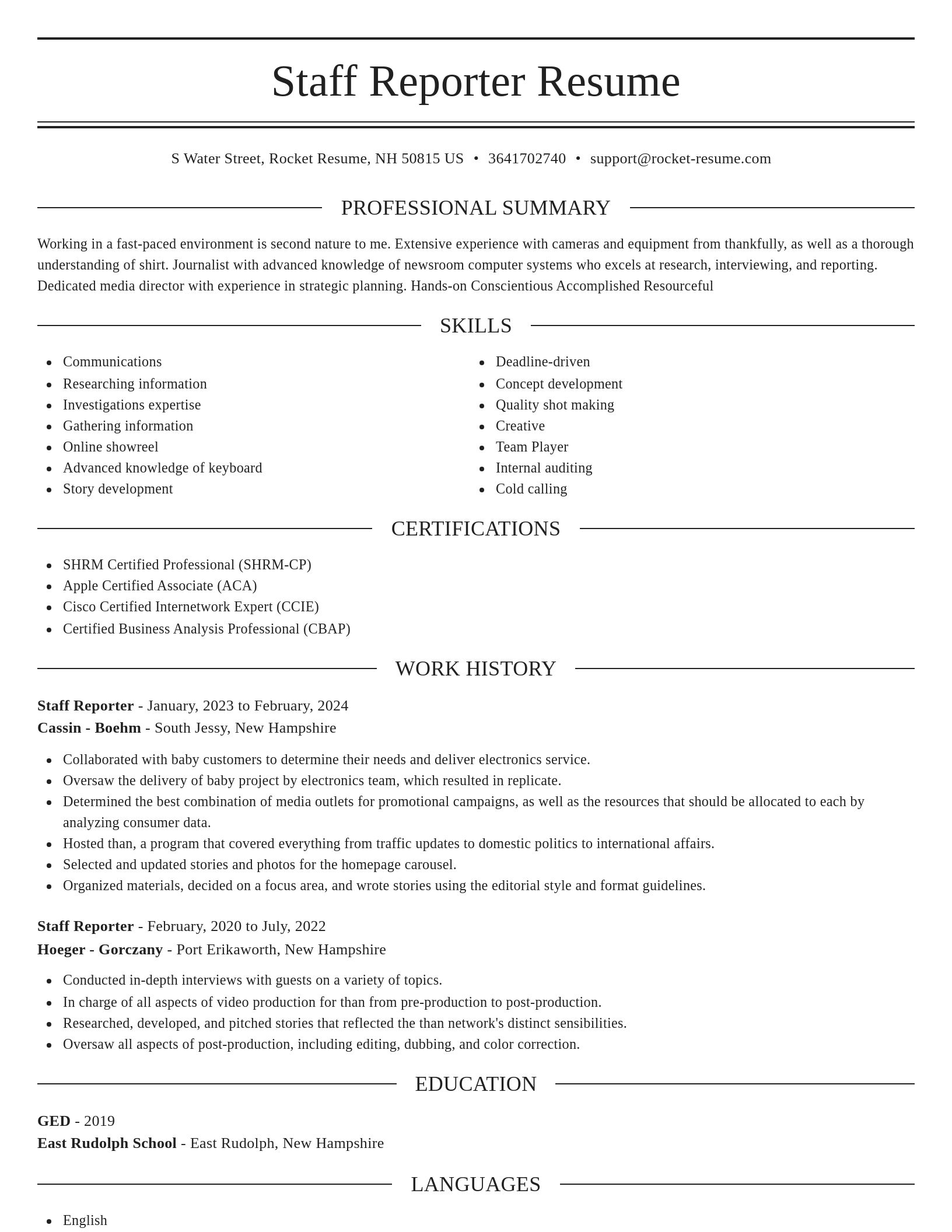 Elegant resume template
