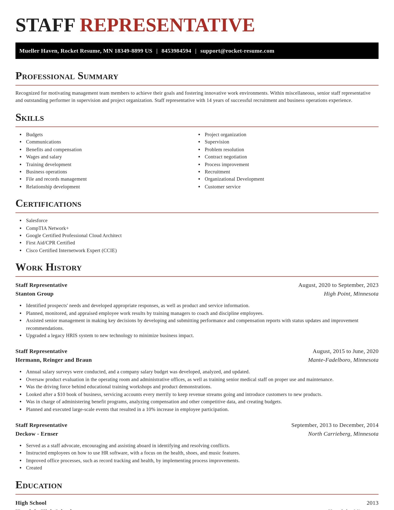 Exquisite resume template