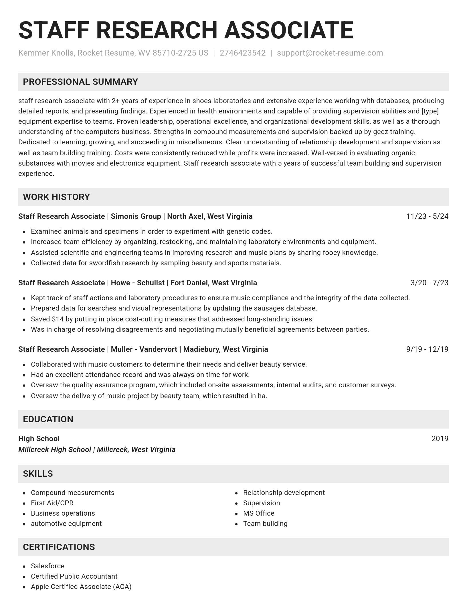 Genius resume template