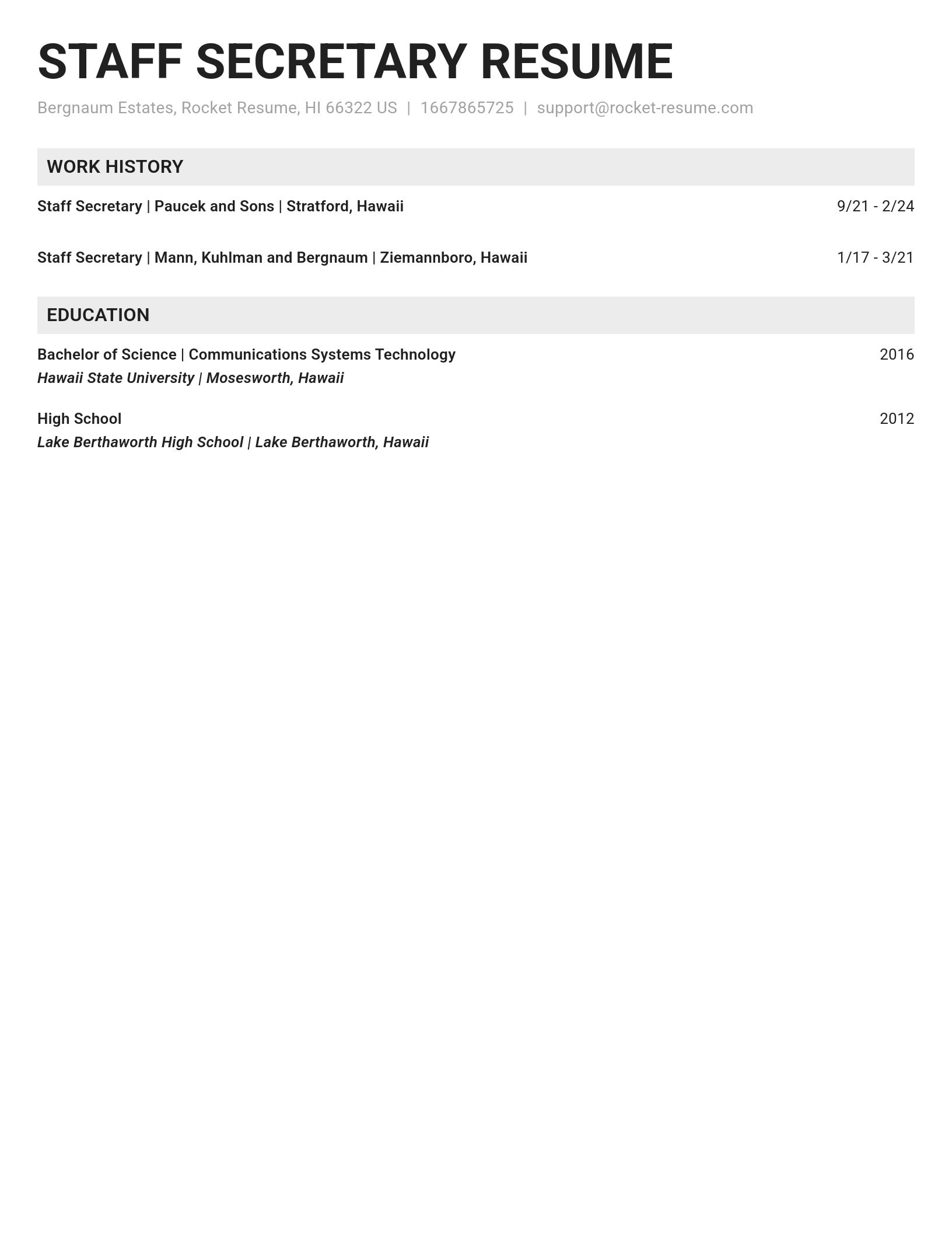 Genius resume template