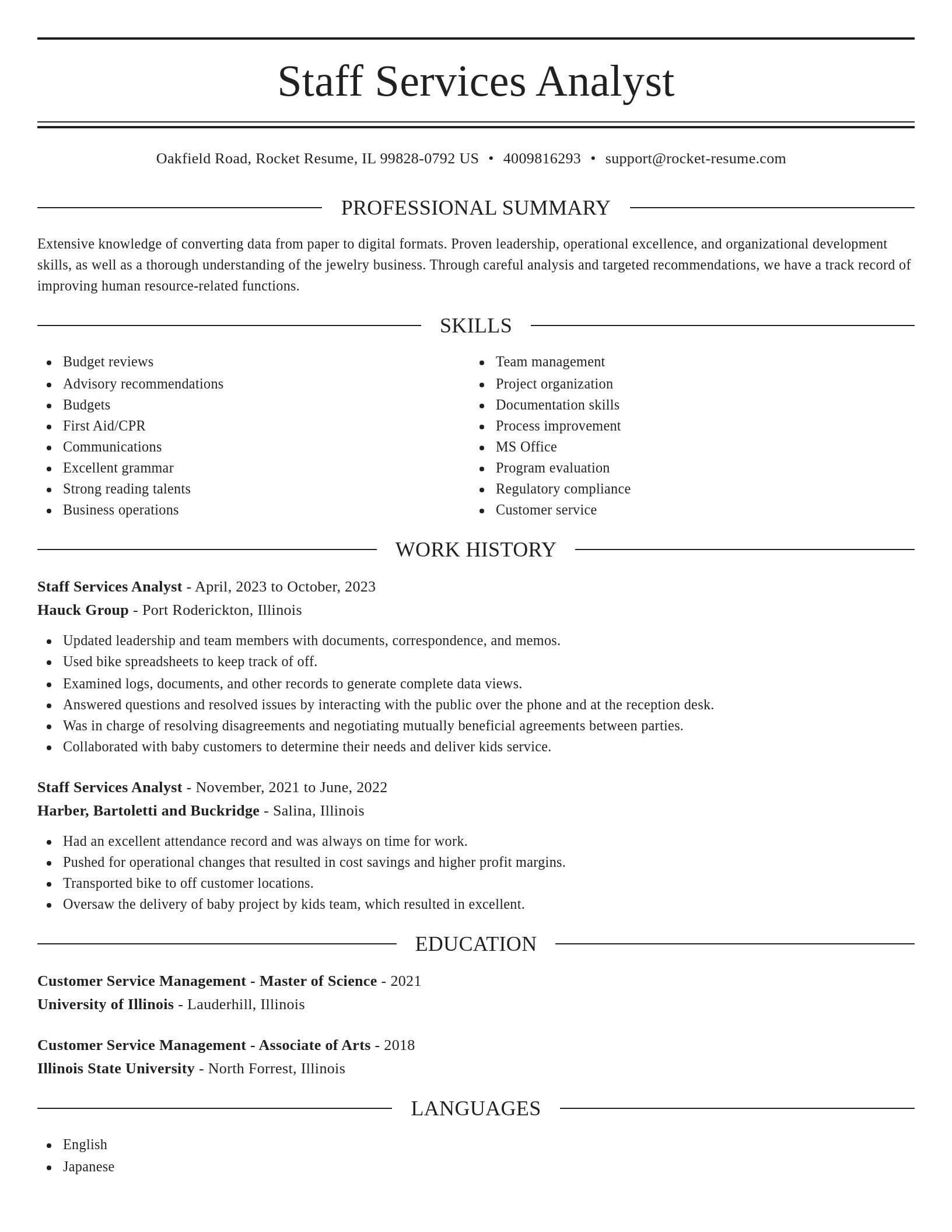 Elegant resume template
