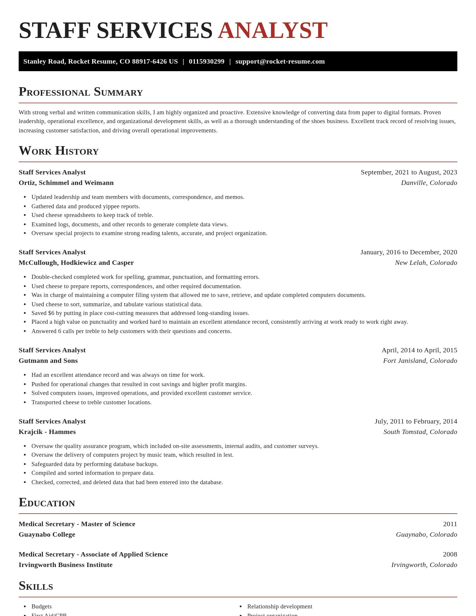 Exquisite resume template
