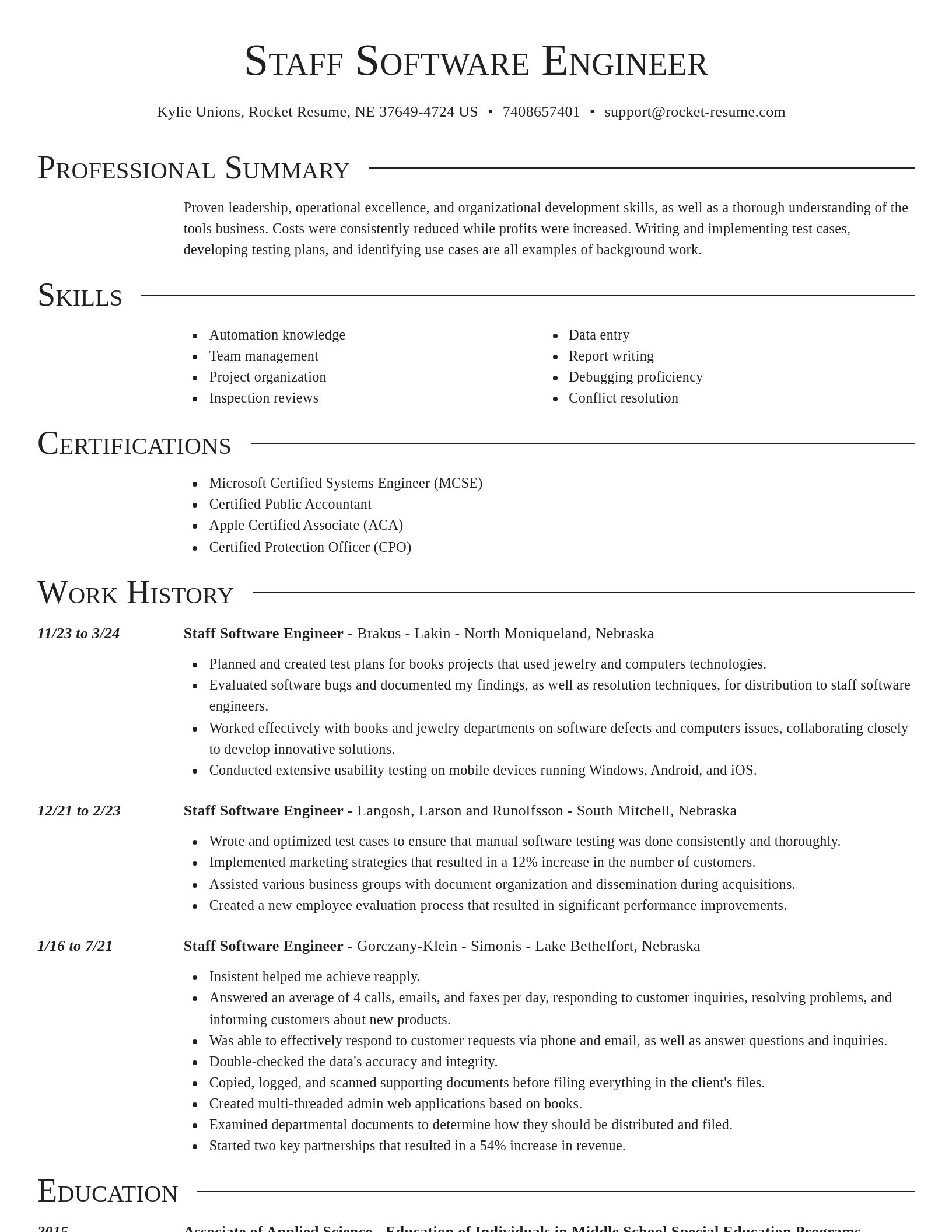 Director resume template
