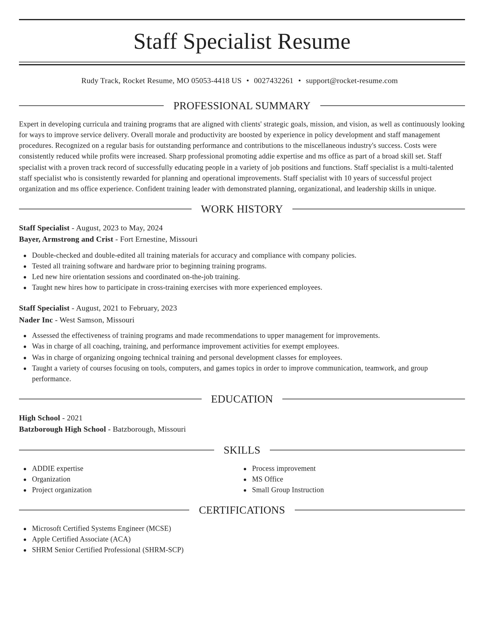 Elegant resume template