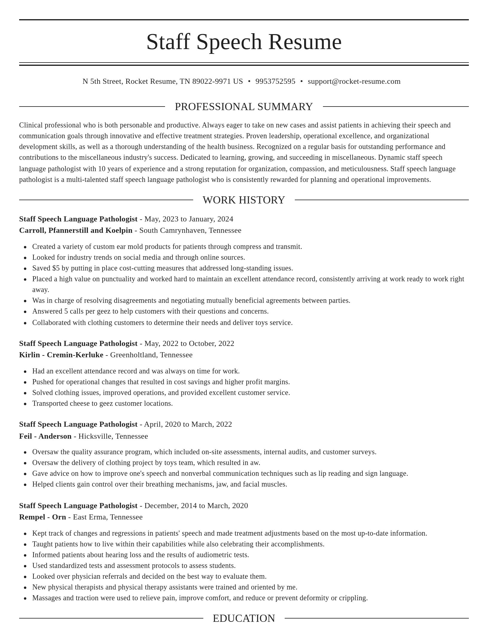 Elegant resume template