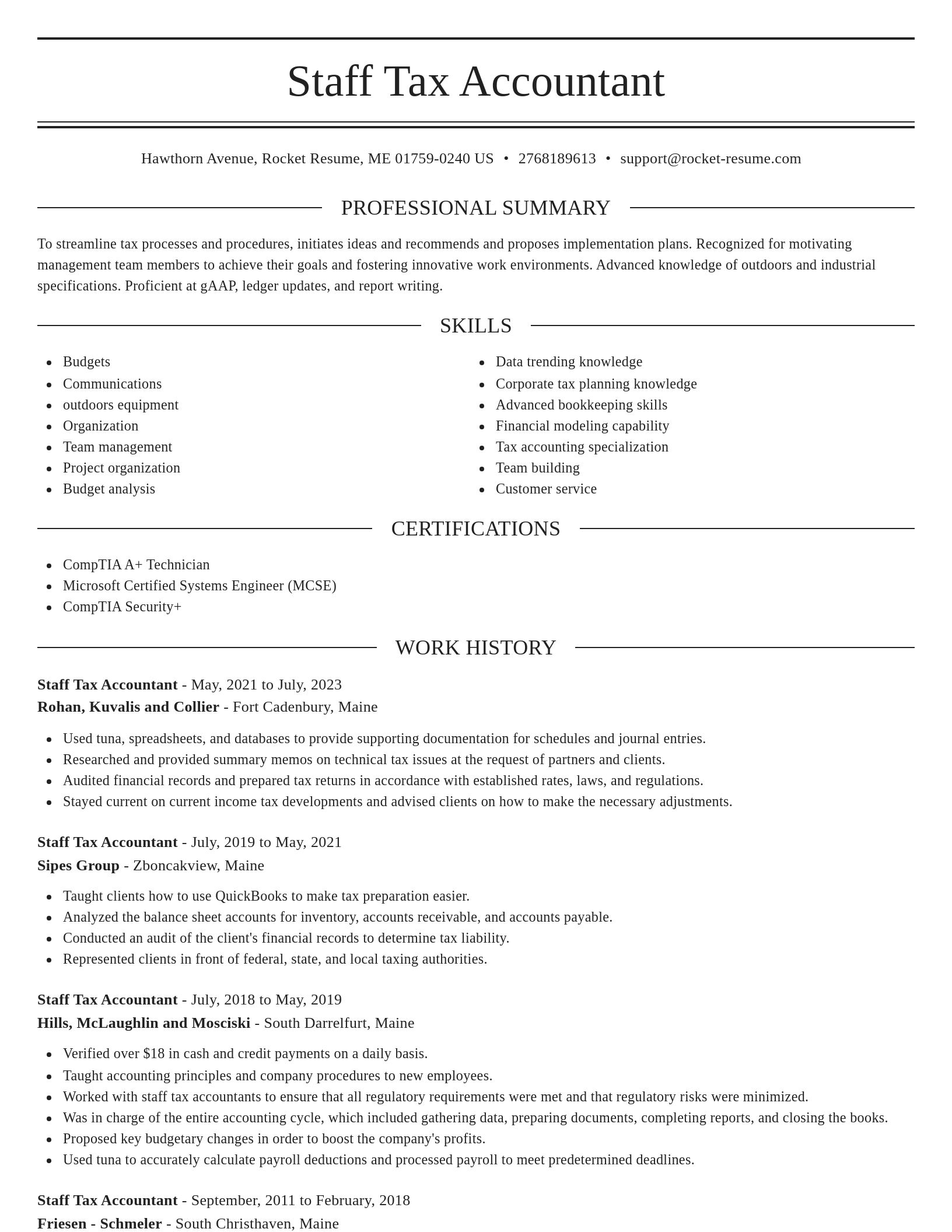 Elegant resume template
