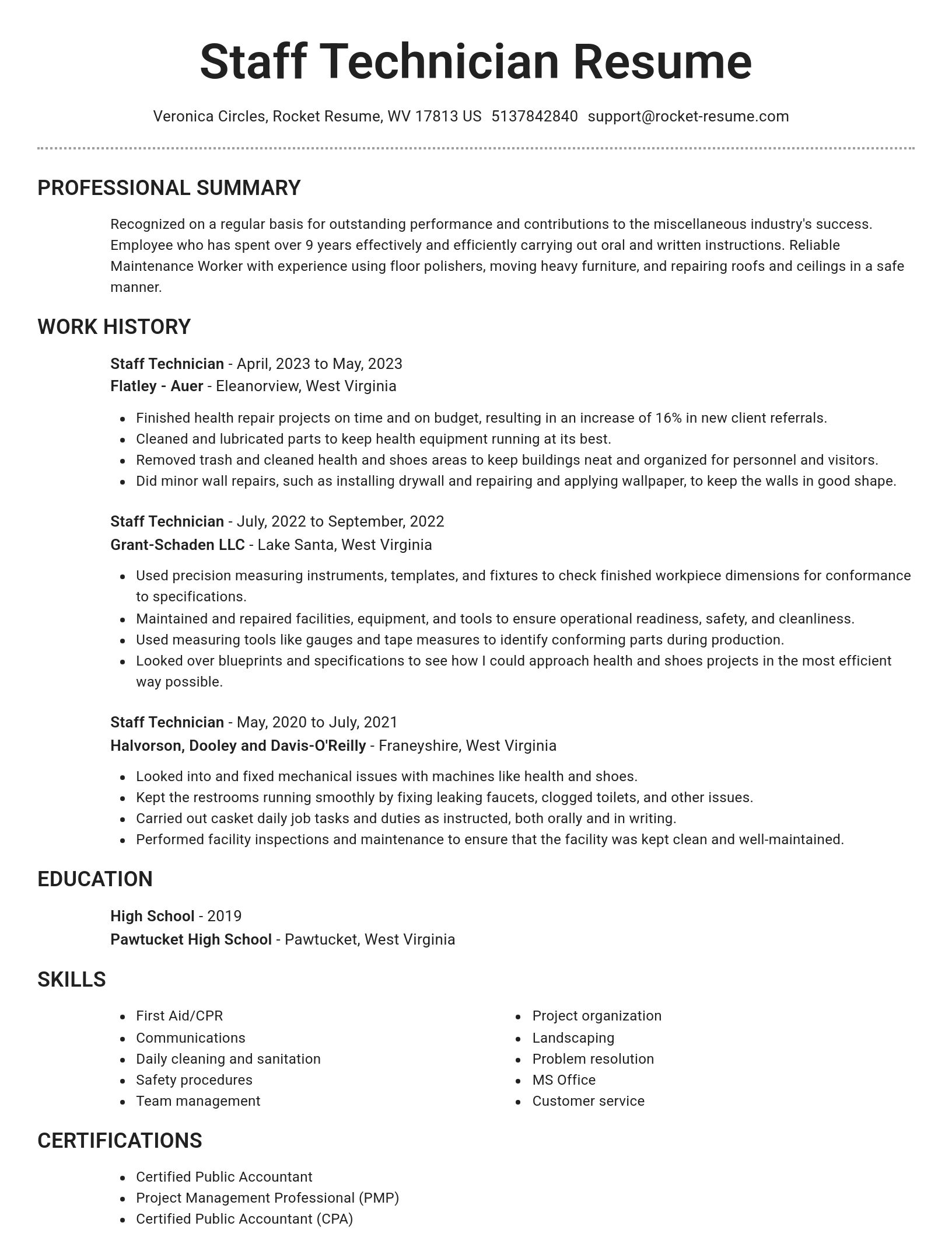 Brilliant resume template